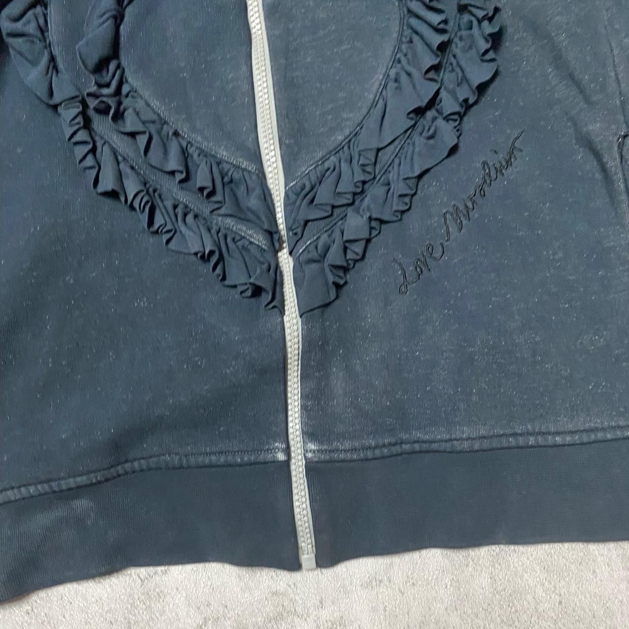 Other Navy blue Y2K zip up hoodie with heart design #grunge Size US S / EU 44-46 / 1 - 3 Thumbnail