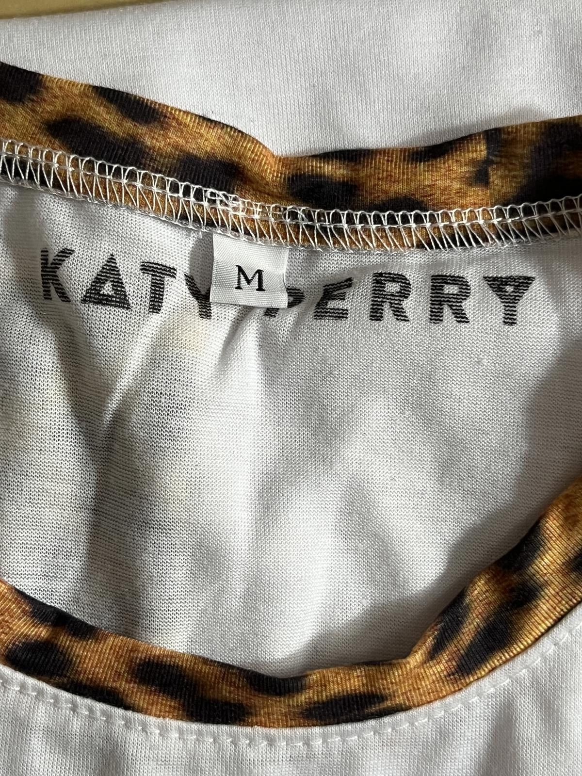 Designer Katy Perry T-shirt - Katy Cat Leopard Sleeve Shirt - M Size US M / EU 48-50 / 2 - 2 Thumbnail