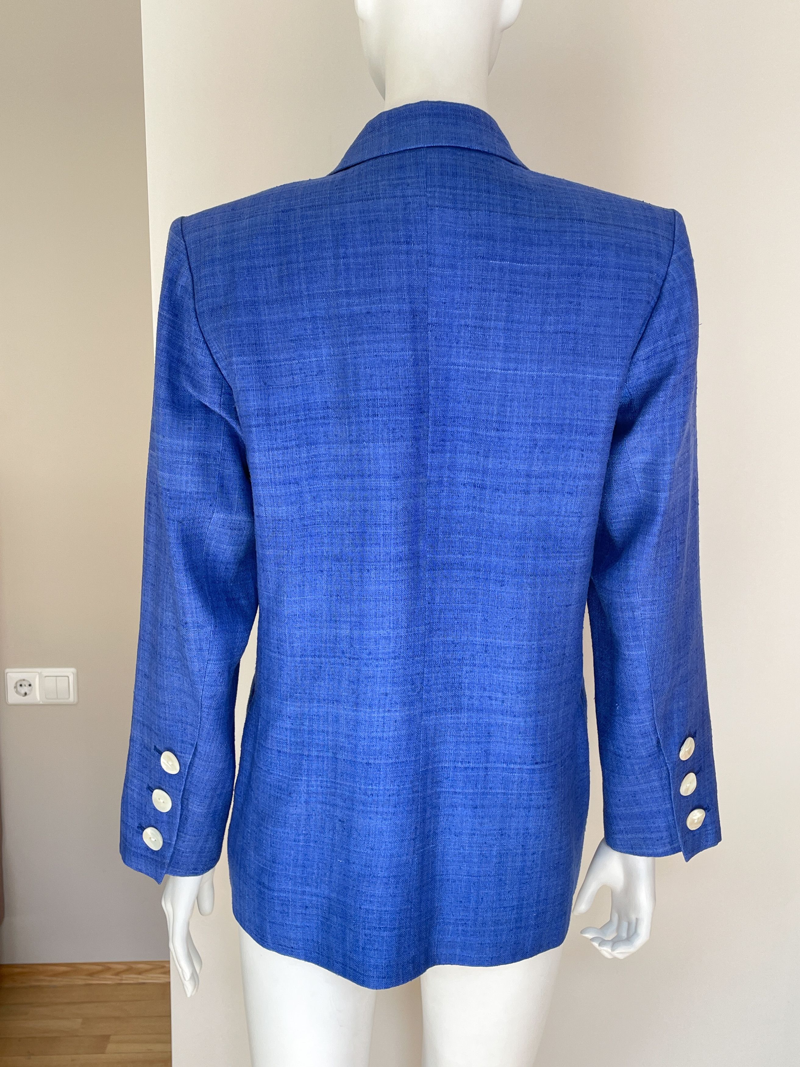 Yves Saint Laurent blue silk blazer Size XS / US 0-2 / IT 36-38 - 5 Thumbnail