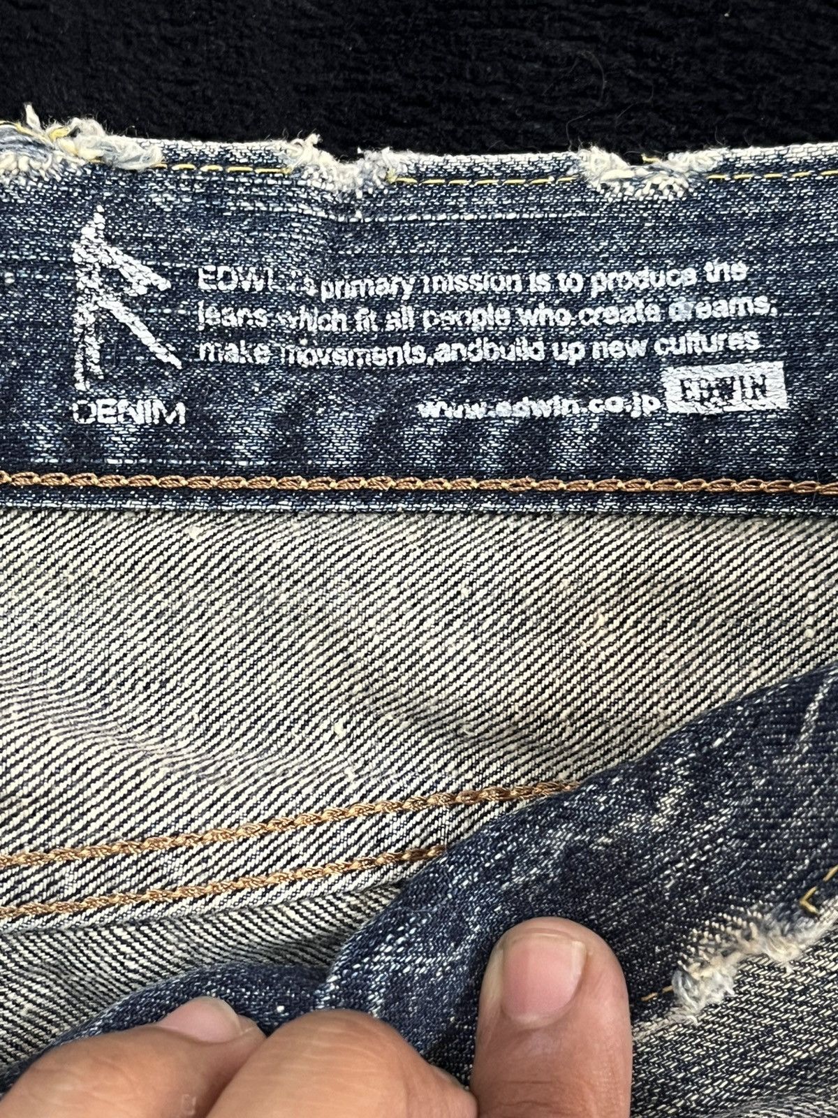 Beauty Beast × Edwin Vintage Edwin 503 R Mudwash Distressed Denim Size US 35 - 10 Thumbnail