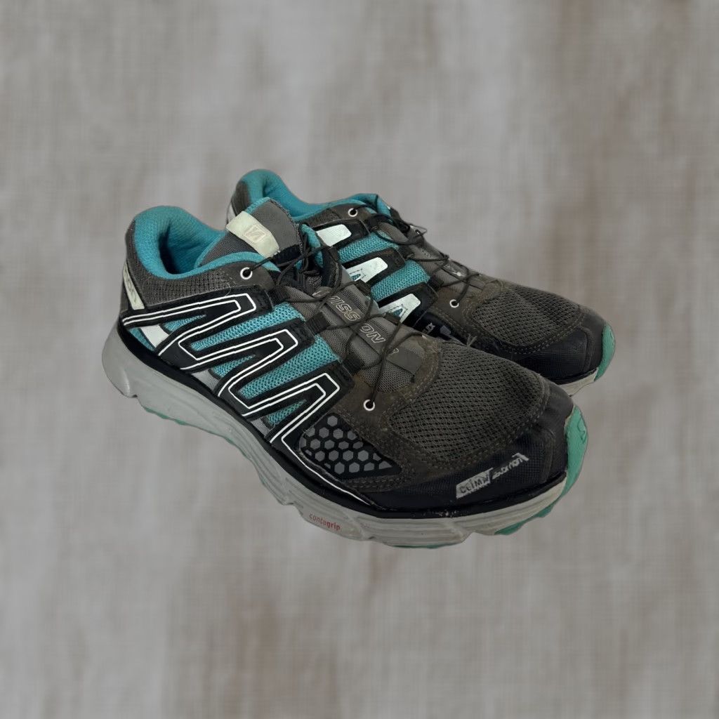Salomon Womens Salomon X Mission 3 CS Trail Running Shoes Sneaker Women 12 Gray Black Teal Size US 11 / IT 41 - 1 Thumbnail