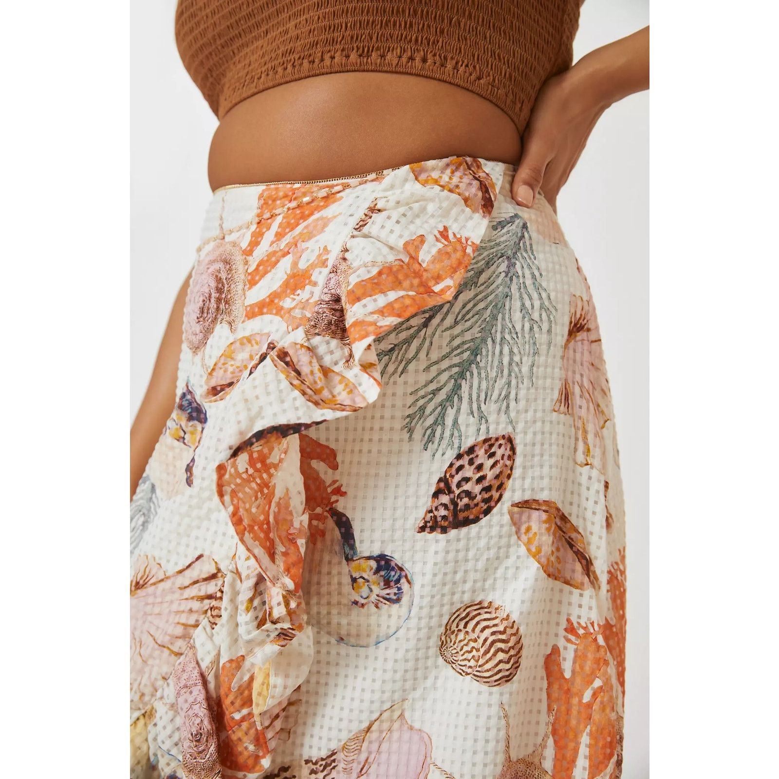 Anthropologie Anthropologie Maeve A-Line Wrap Midi Skirt $170 PLUS 16W Size 38" / US 16 / IT 52 - 5 Thumbnail
