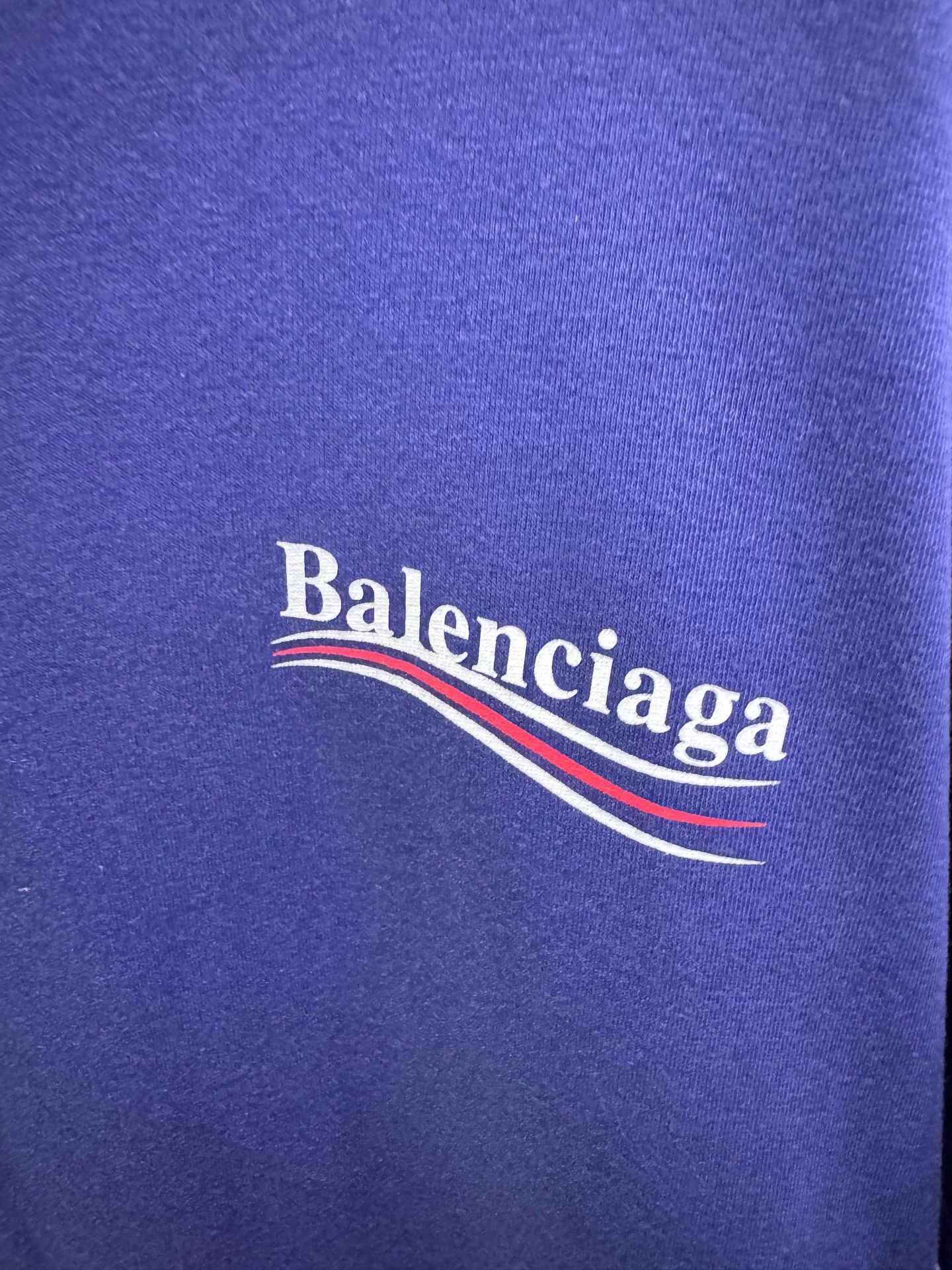 Balenciaga Balenciaga Blue Purple Coke Wave Logo SS Tee S Size US S / EU 44-46 / 1 - 2 Thumbnail