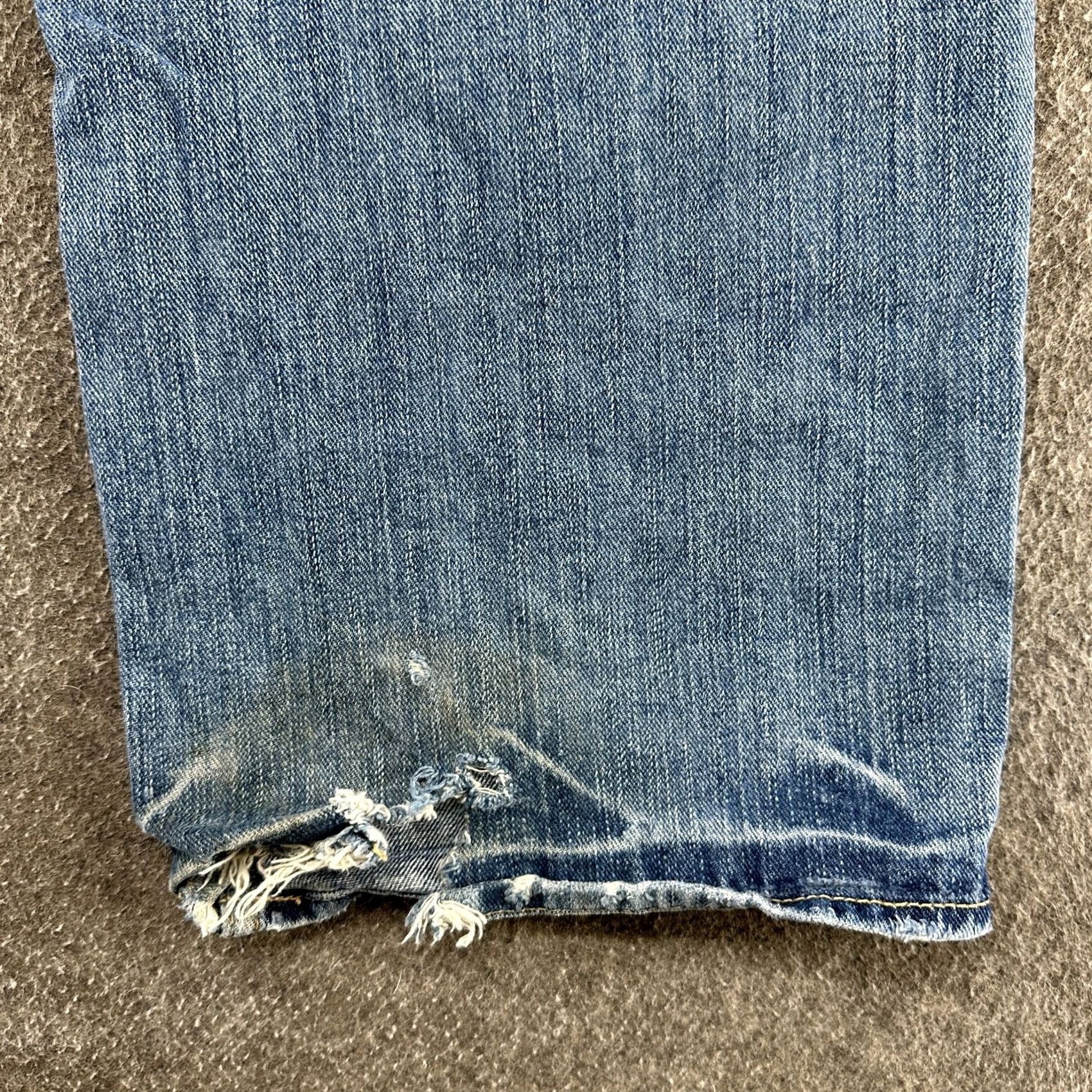 American Eagle Outfitters American Eagle Jeans Mens 38x32 Blue Relaxed Straight Distressed 5-Pocket Denim Jeans Mens Blue Distressed Retro Vintage? Size US 38 / EU 54 - 6 Thumbnail