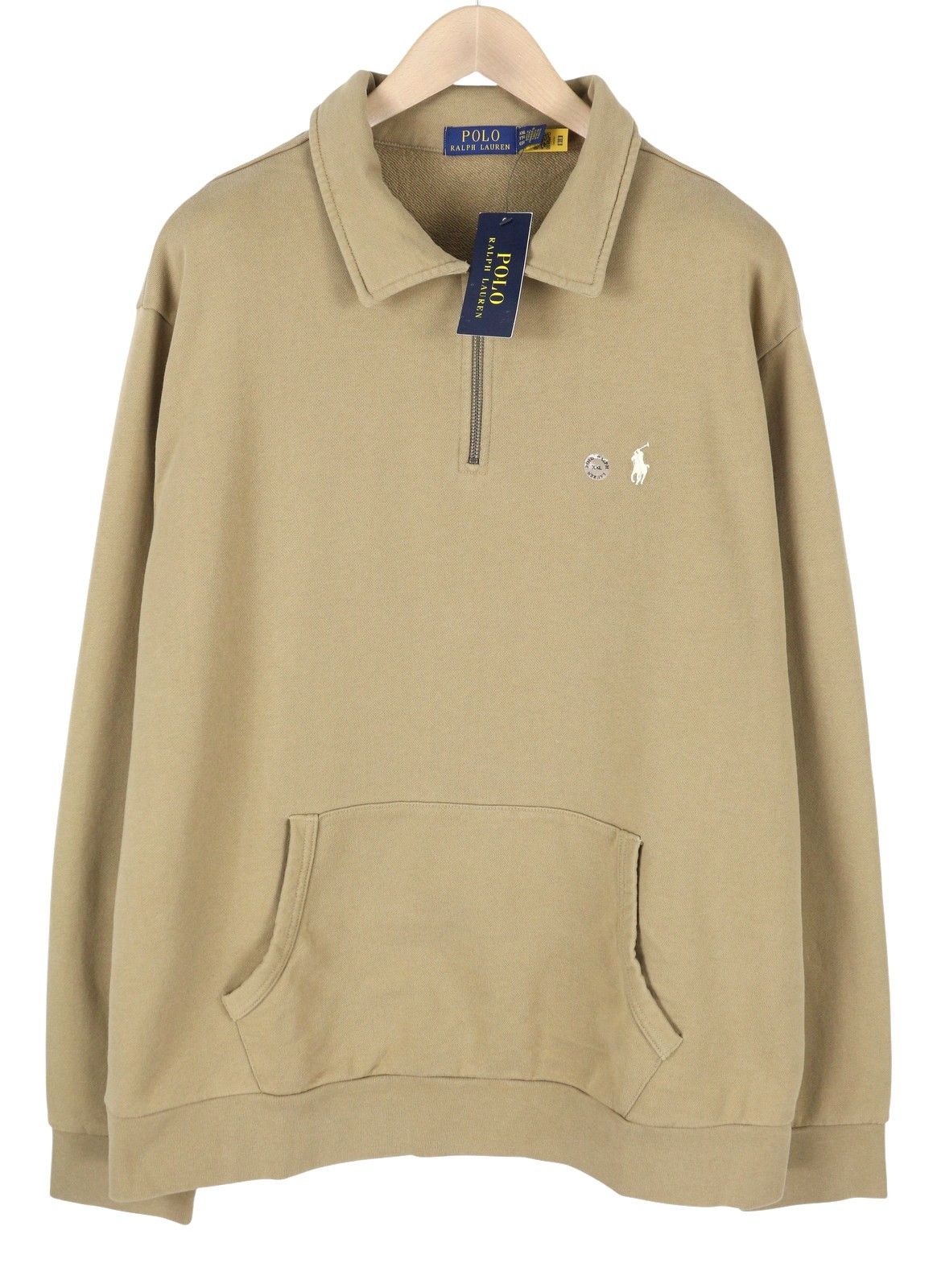 Ralph Lauren KHAKI 2XL Polo Half Zip Pullover Sweatshirt 86961 Size US XXL / EU 58 / 5 - 4 Thumbnail