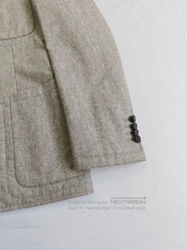 Hermes Hermes Gray 100% Wool Autumn/Winter Flannel Blazer Jacket Size 48R - 8 Thumbnail