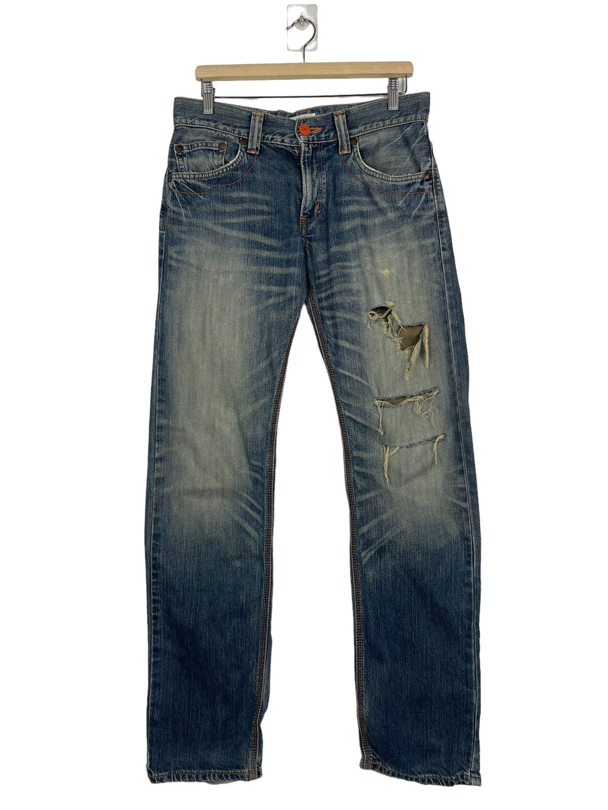 Edwin × Hysteric Glamour Edwin Zipper Pocket Zipper Fly Distressed Jeans Size US 34 / EU 50 - 1 Thumbnail