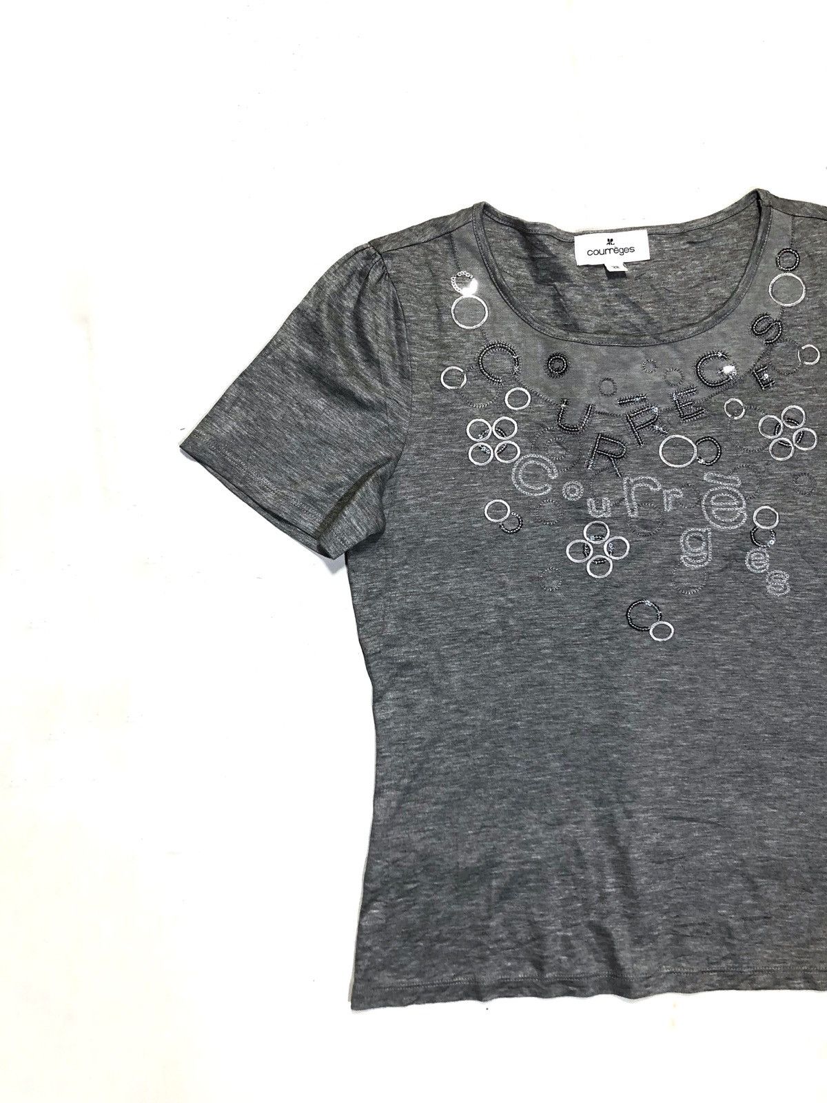 Courreges × Vintage Courreges Vintage Tshirt Size S / US 4 / IT 40 - 2 Thumbnail