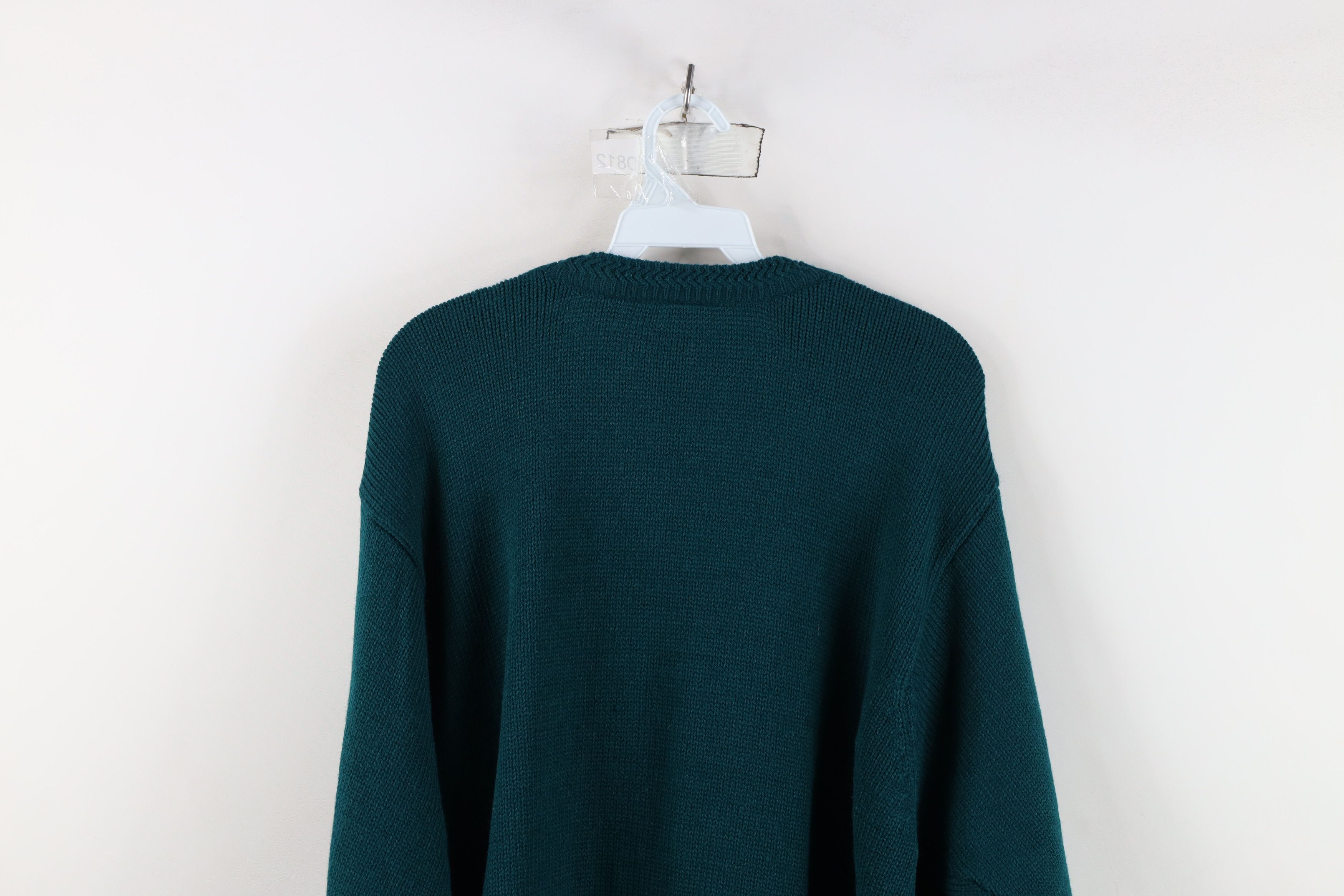 Vintage Vintage 90s Streetwear Knit Button Cardigan Sweater Green Size XL / US 12-14 / IT 48-50 - 10 Thumbnail
