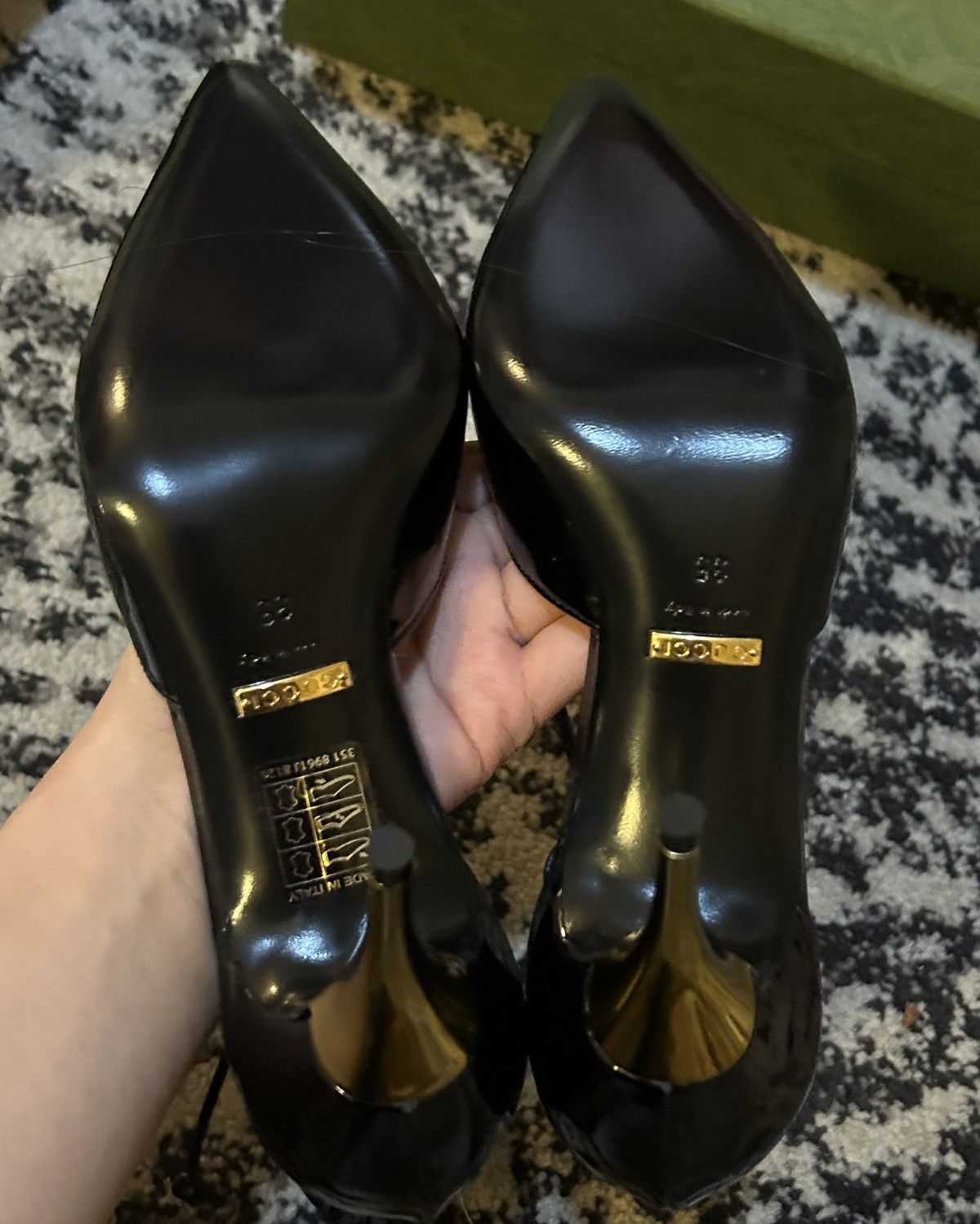 Gucci Gucci 105mm patent leather pumps Size US 5 / IT 35 - 4 Thumbnail