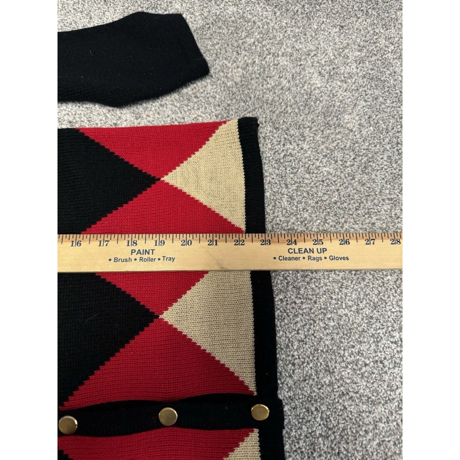 Other Vintage 80s Cardigan Sweater Petite Large Argyle Sparkly Size L / US 10 / IT 46 - 8 Thumbnail