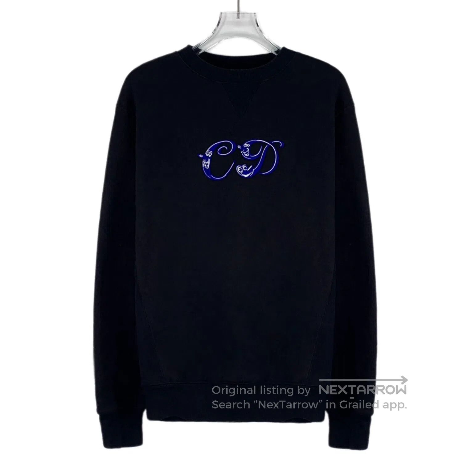 Dior Dior Black logo letter embroidered cotton long-sleeve swea Size US XXS / EU 40 - 1 Thumbnail