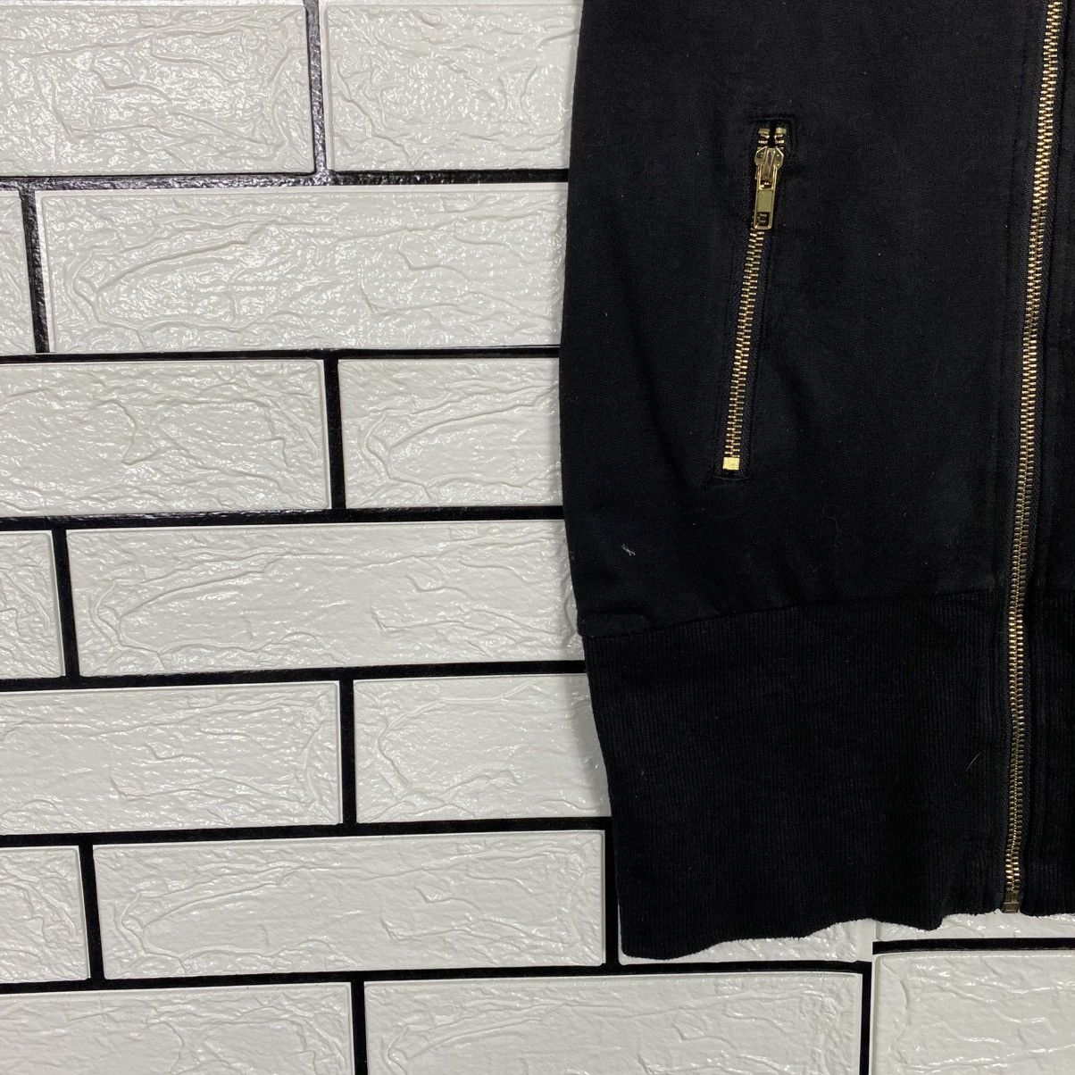 Japanese Brand 📌Full Zipper Sweater Punk Design Bondage Bones Design Size US L / EU 52-54 / 3 - 5 Thumbnail