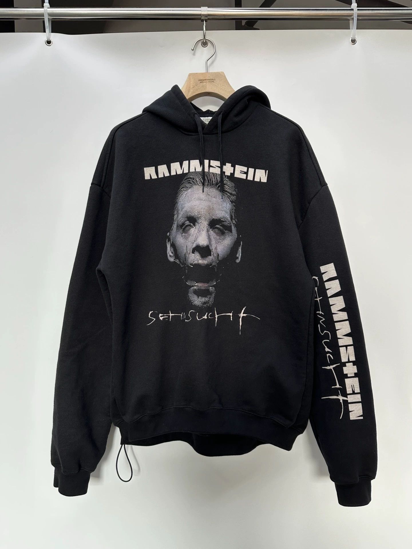 Vetements archive German tank lead singer printed hoodie