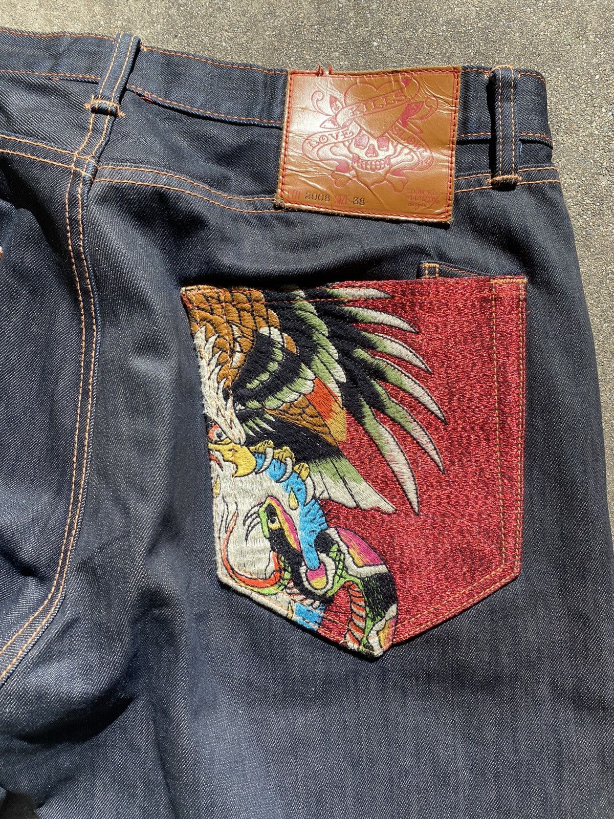 Ed Hardy × Vintage ♦️ 2008 Ed Hardy Jeans Size US 38 / EU 54 - 2 Thumbnail