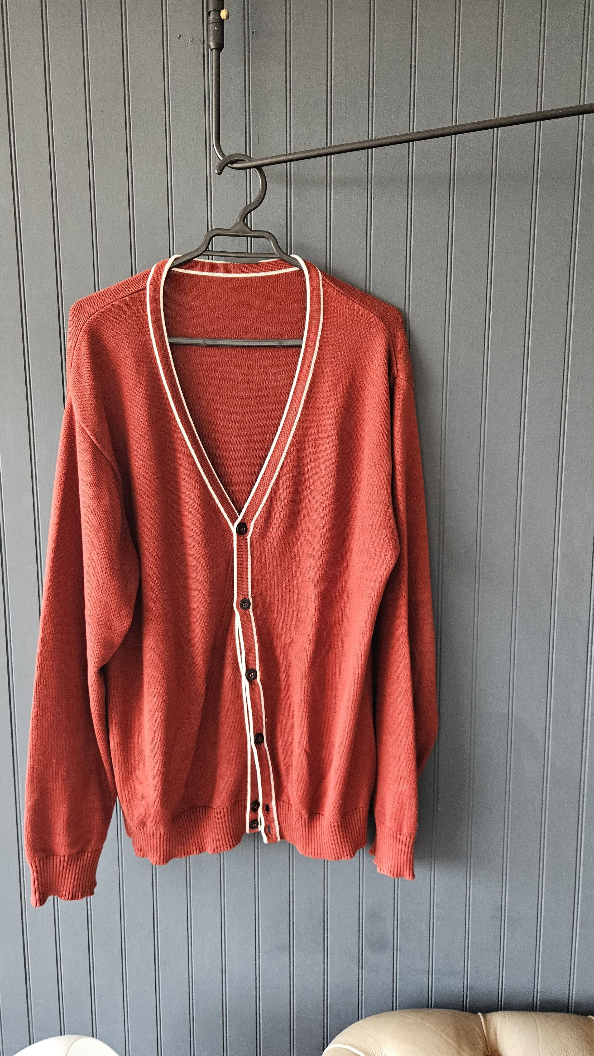 Other Red Cardigan with white stripe Size US XL / EU 56 / 4 - 1 Thumbnail
