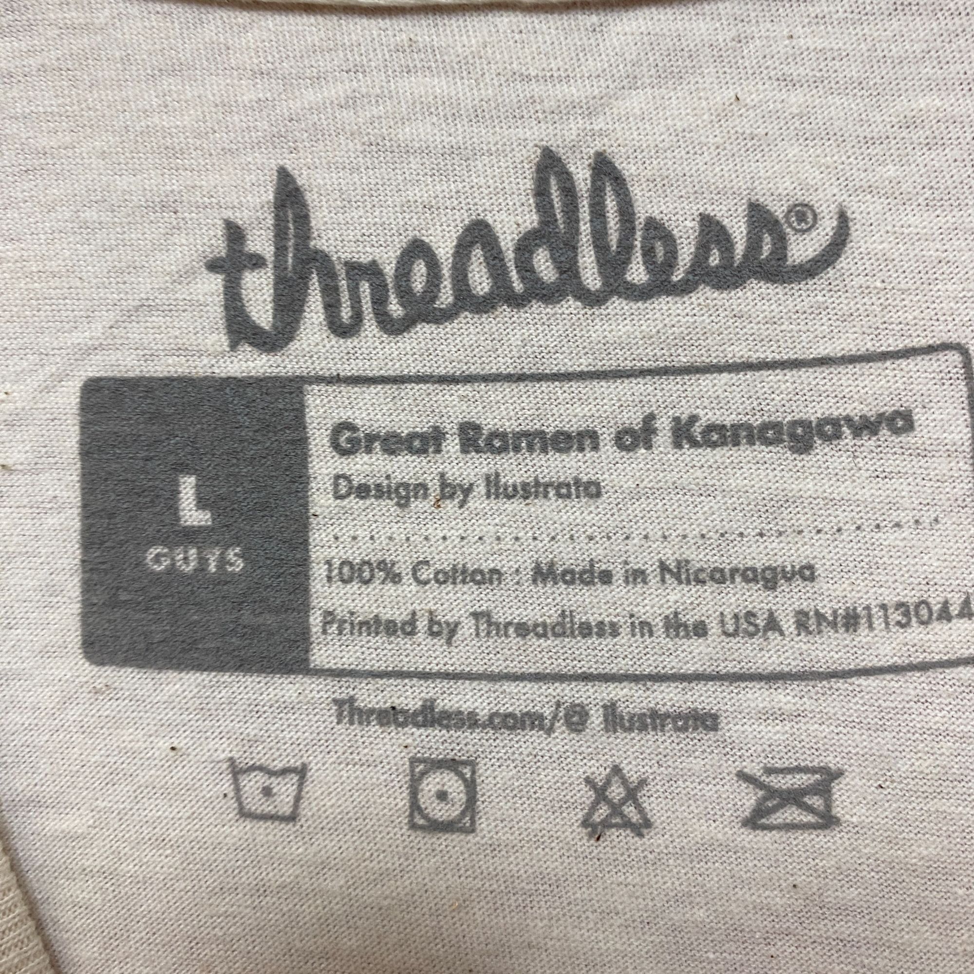 Threadless Great Ramen of Kanagawa Kaiju Ramen Threadless Pop Art Tee L Size US L / EU 52-54 / 3 - 4 Thumbnail