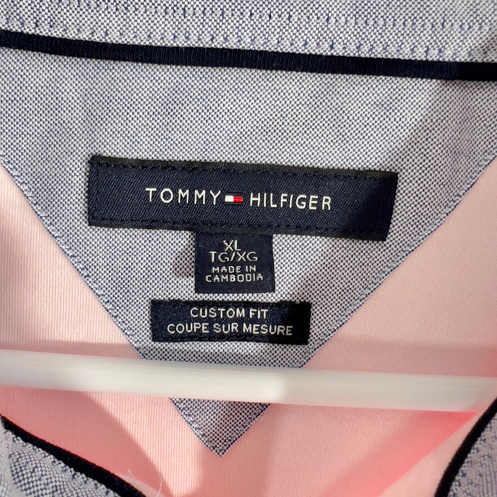 Tommy Hilfiger Tommy Hilfiger Henley Polo Shirt XL Custom Fit Pink Cotton Size US XL / EU 56 / 4 - 2 Thumbnail