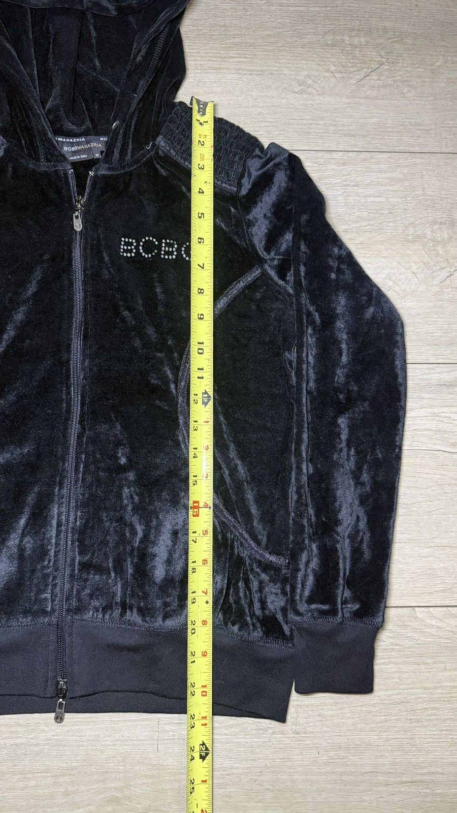 Bcbgmaxazria Y2K 2000s BCBG Rhinestone Velvet Track Suit Zip Up Hooded Size M / US 6-8 / IT 42-44 - 7 Thumbnail