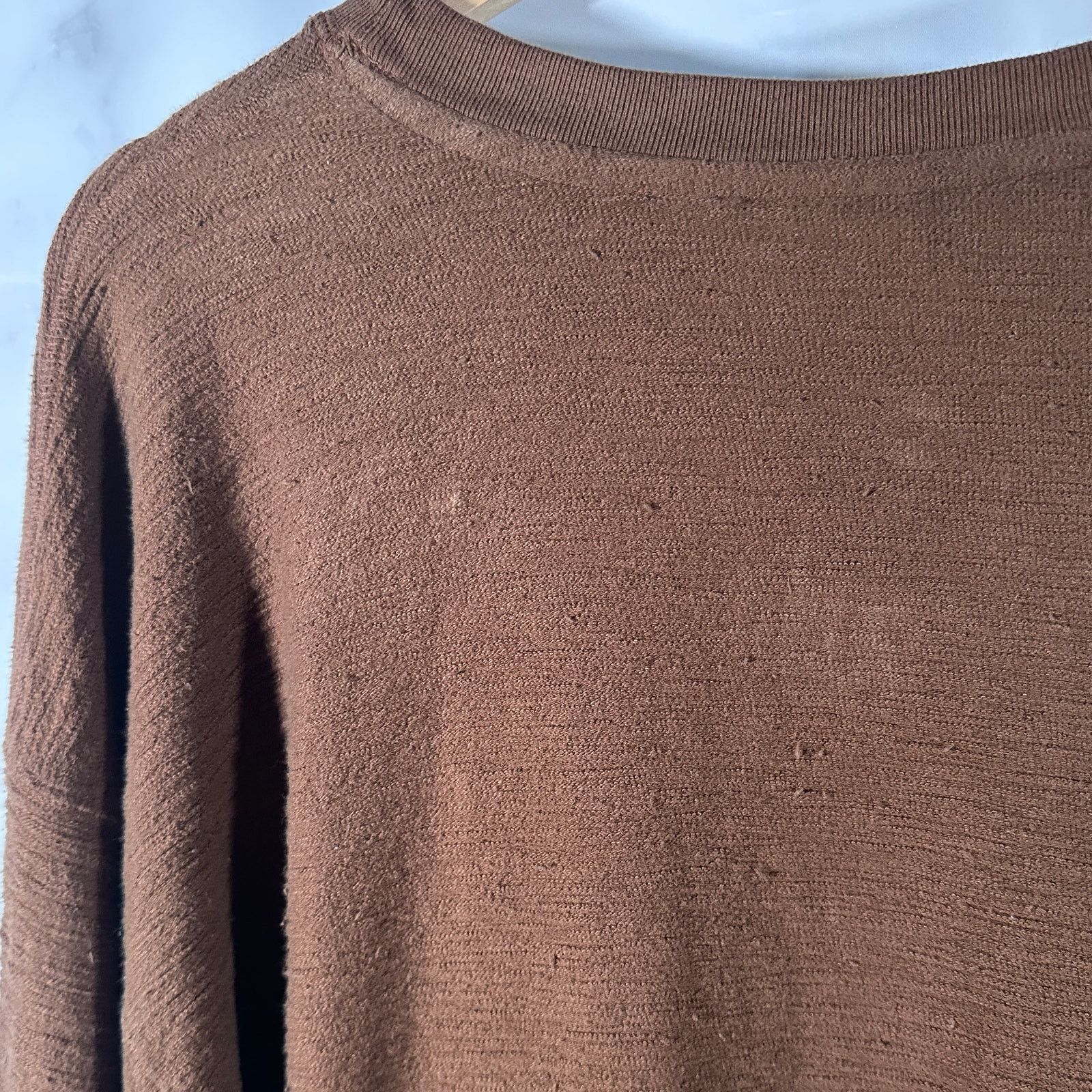 HIDDEN Hidden NY Brown Slub Henley Longsleeve Size US XL / EU 56 / 4 - 8 Thumbnail
