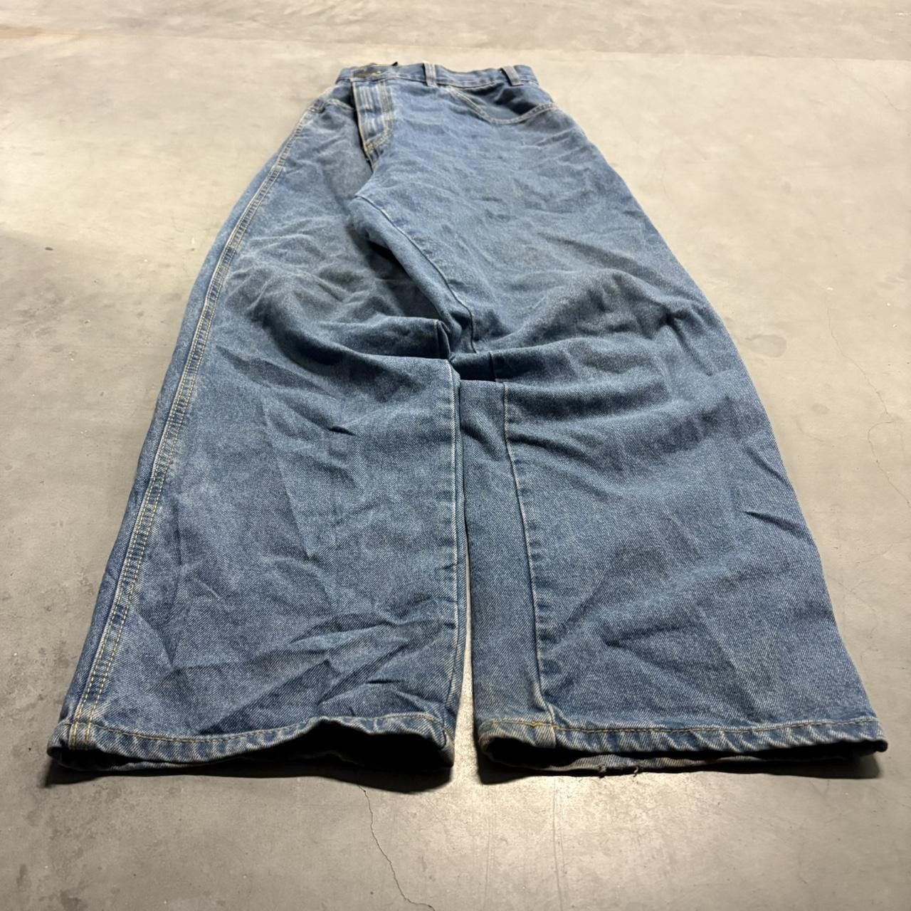 Vintage Crazy Vintage Y2K/2000s Baggy Rivet Supply Co. Medium Wash Denim Jeans! Size US 36 / EU 52 - 3 Thumbnail