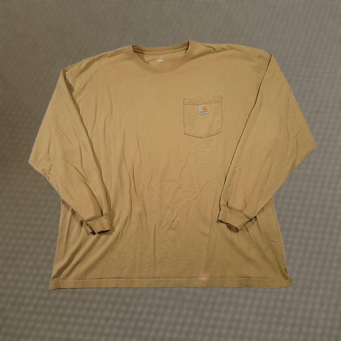 Carhartt Carhartt Shirt Mens 2XL Long Sleeve Pocket Workwear Crewneck Stains Brown Tan 2XL Mens Sleeve Long Pocket Workwear Crewneck Stains Carhartt Shirt Size US XXL / EU 58 / 5 - 1 Thumbnail