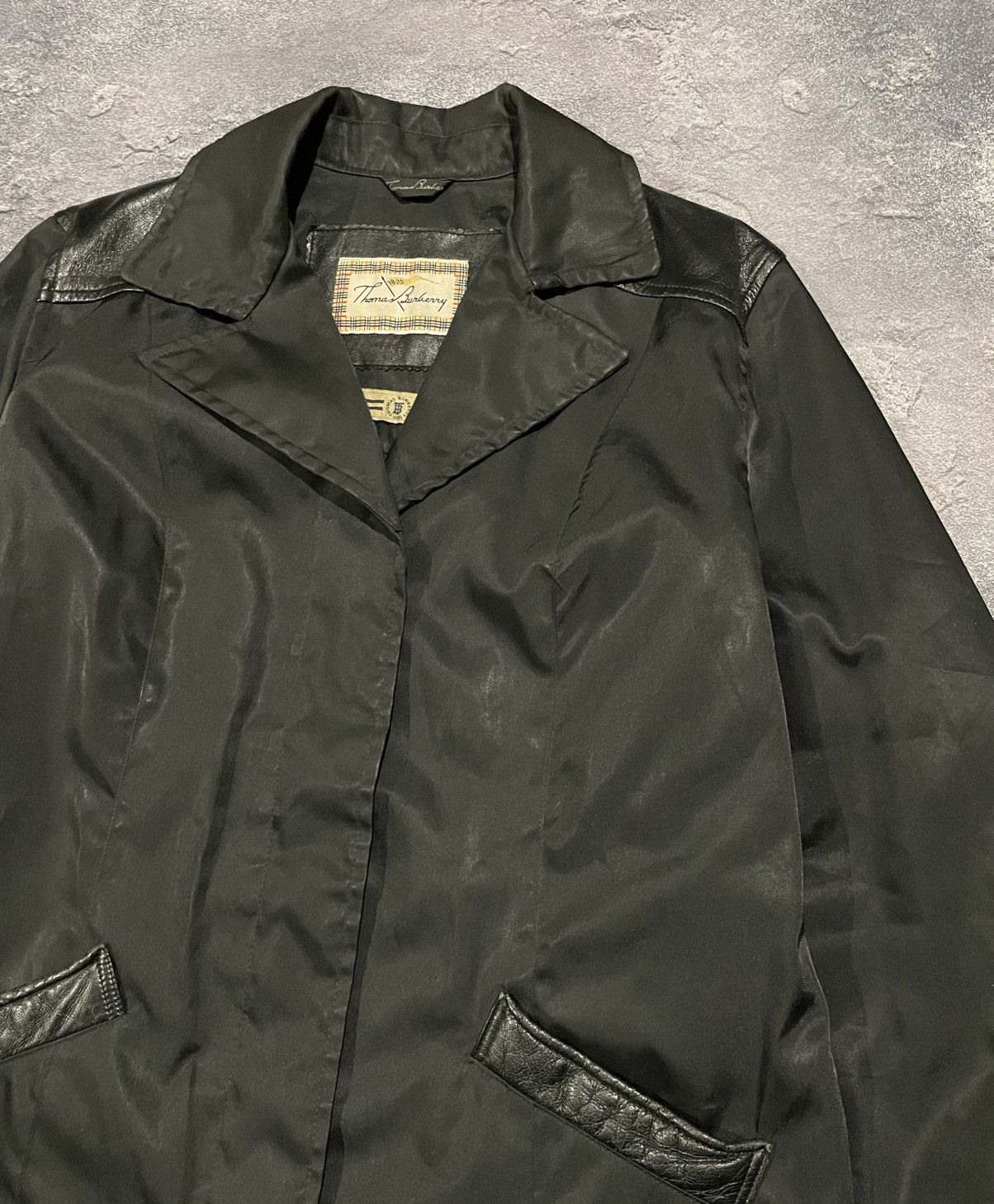 Burberry × Burberry Prorsum Vintage 90s Thomas Burberry Luxury Jacket Leather Rare Size US S / EU 44-46 / 1 - 4 Thumbnail