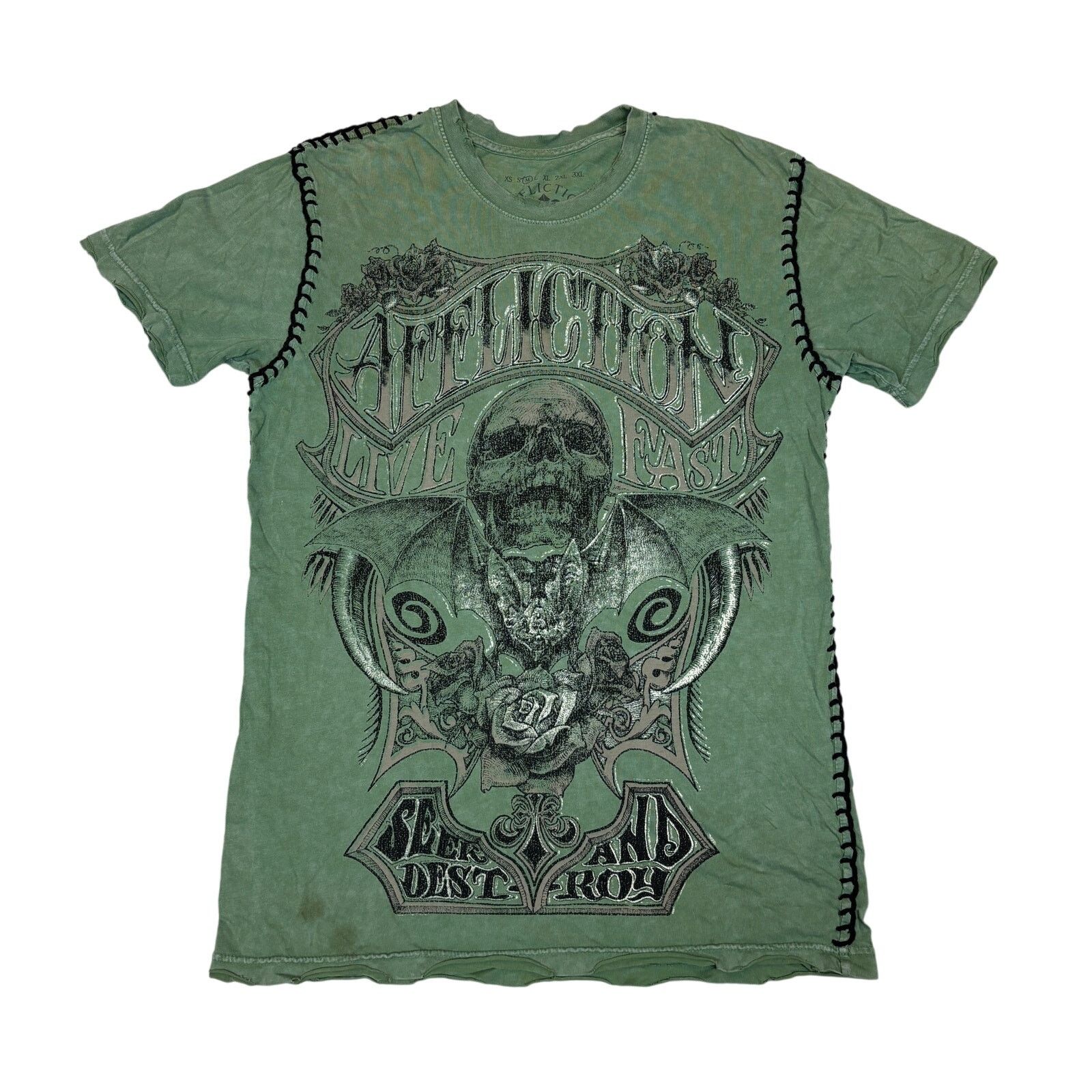 Affliction Affliction Seek and Destroy Stitched Grunge T Shirt Medium Size US M / EU 48-50 / 2 - 1 Thumbnail