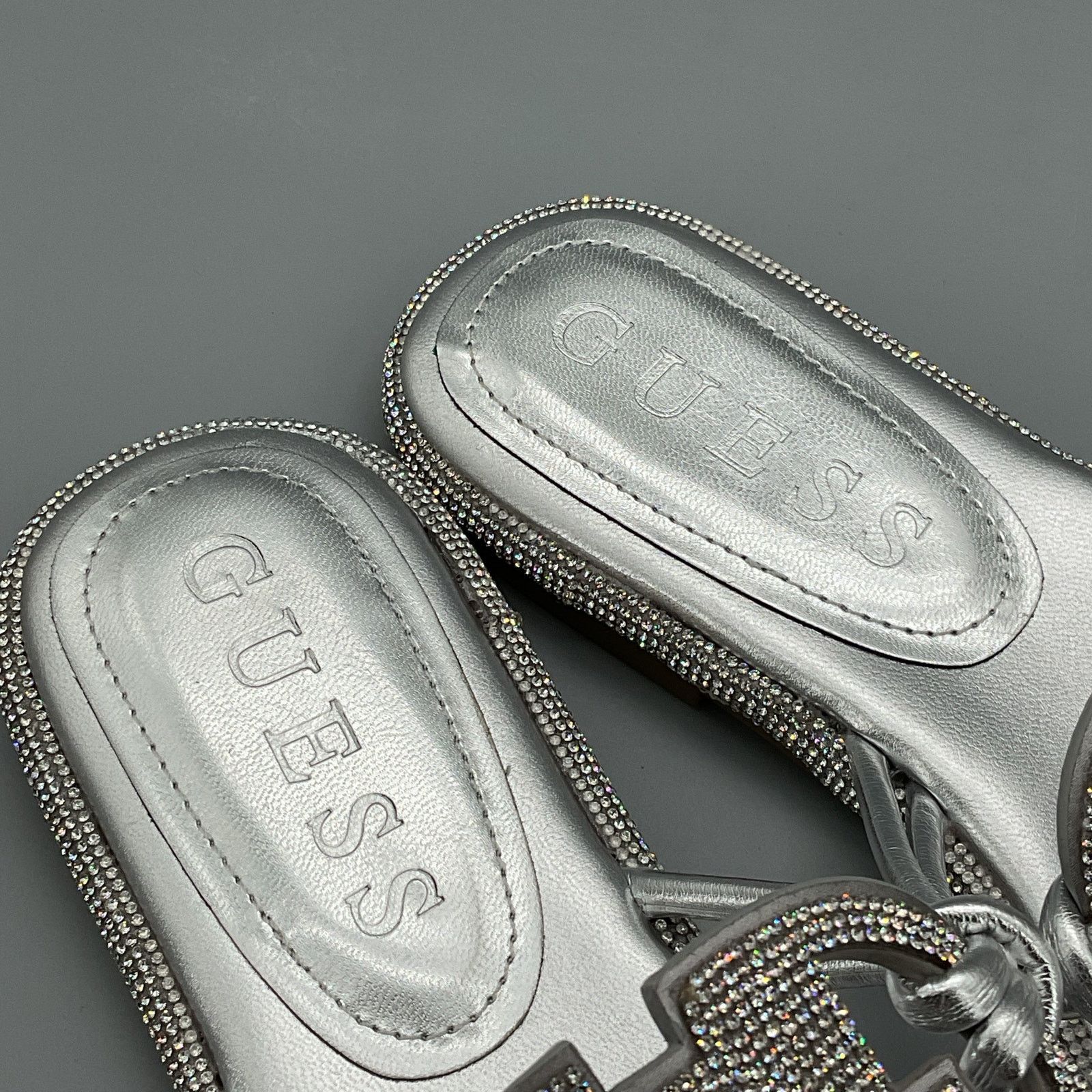Guess NEW Guess Women’s Saima G Cutout Sandals Silver Size 7M Size US 7 / IT 37 - 6 Thumbnail