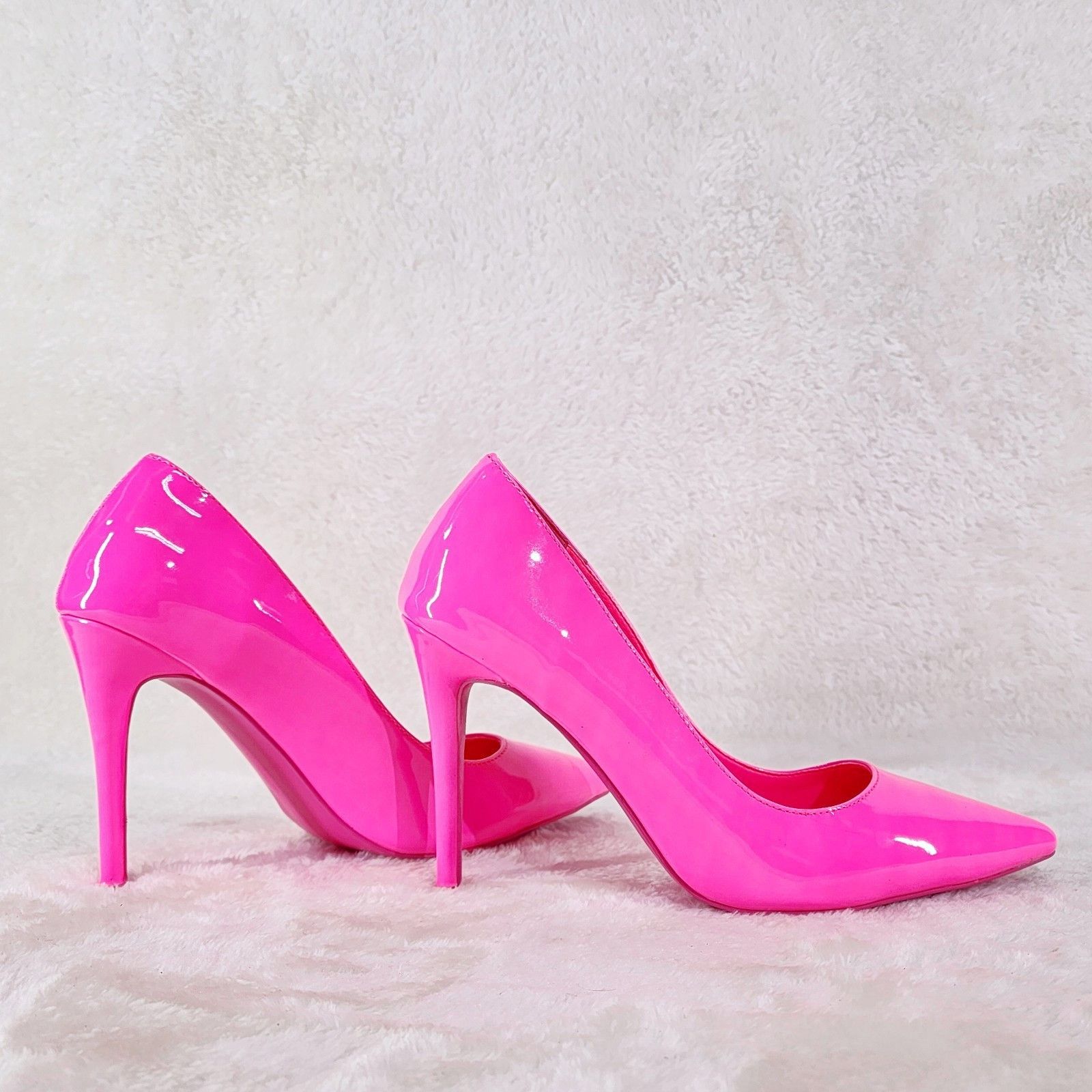 Other Fabio Neon Pink Patent 4" High Heel Shoes Pointy Toe Pump US Size US 10 / IT 40 - 1 Thumbnail