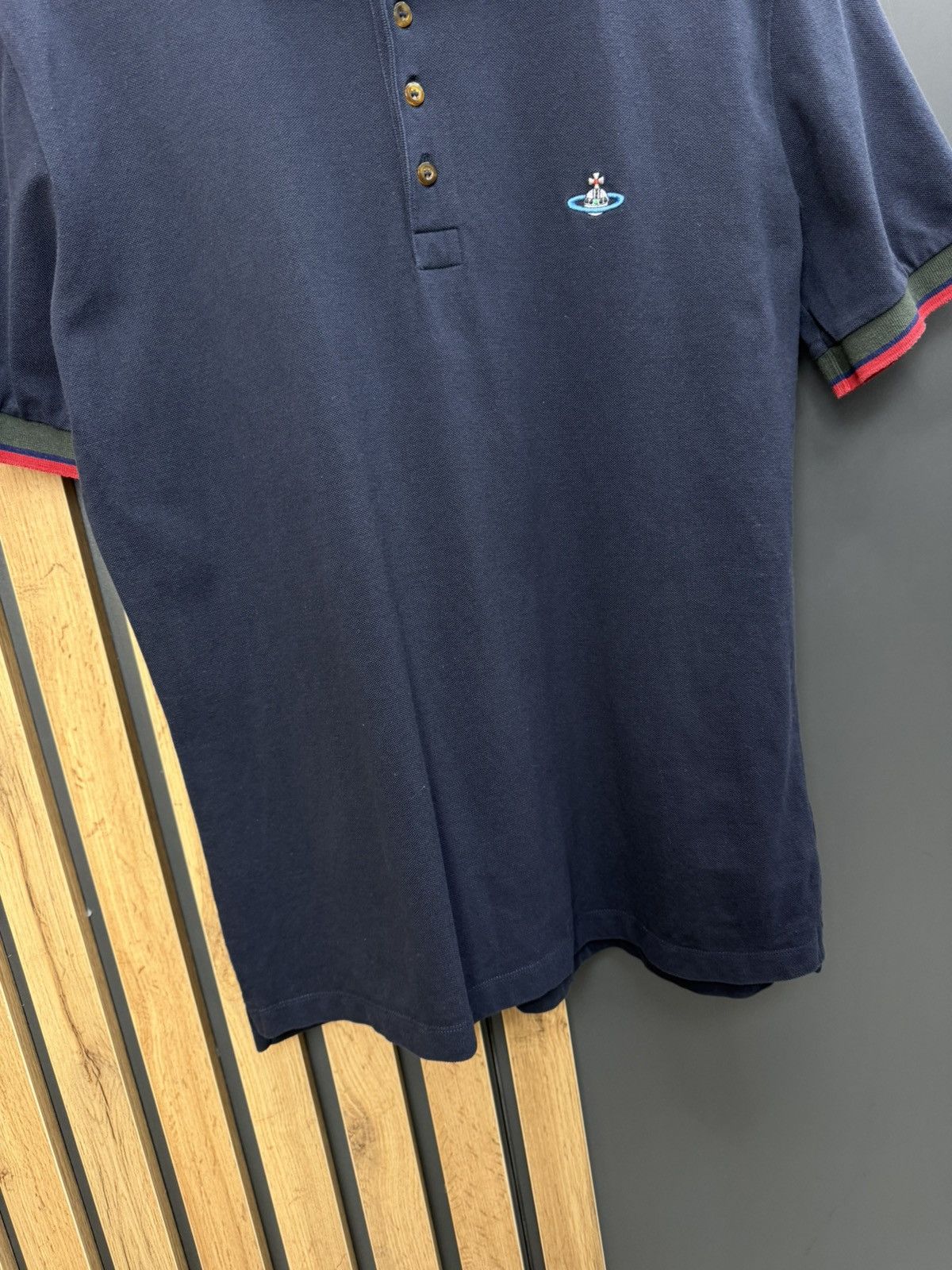 Vivienne Westwood Vivienne Westwood Man Polo Shirt Navy XL Orb Logo Size US XL / EU 56 / 4 - 5 Thumbnail
