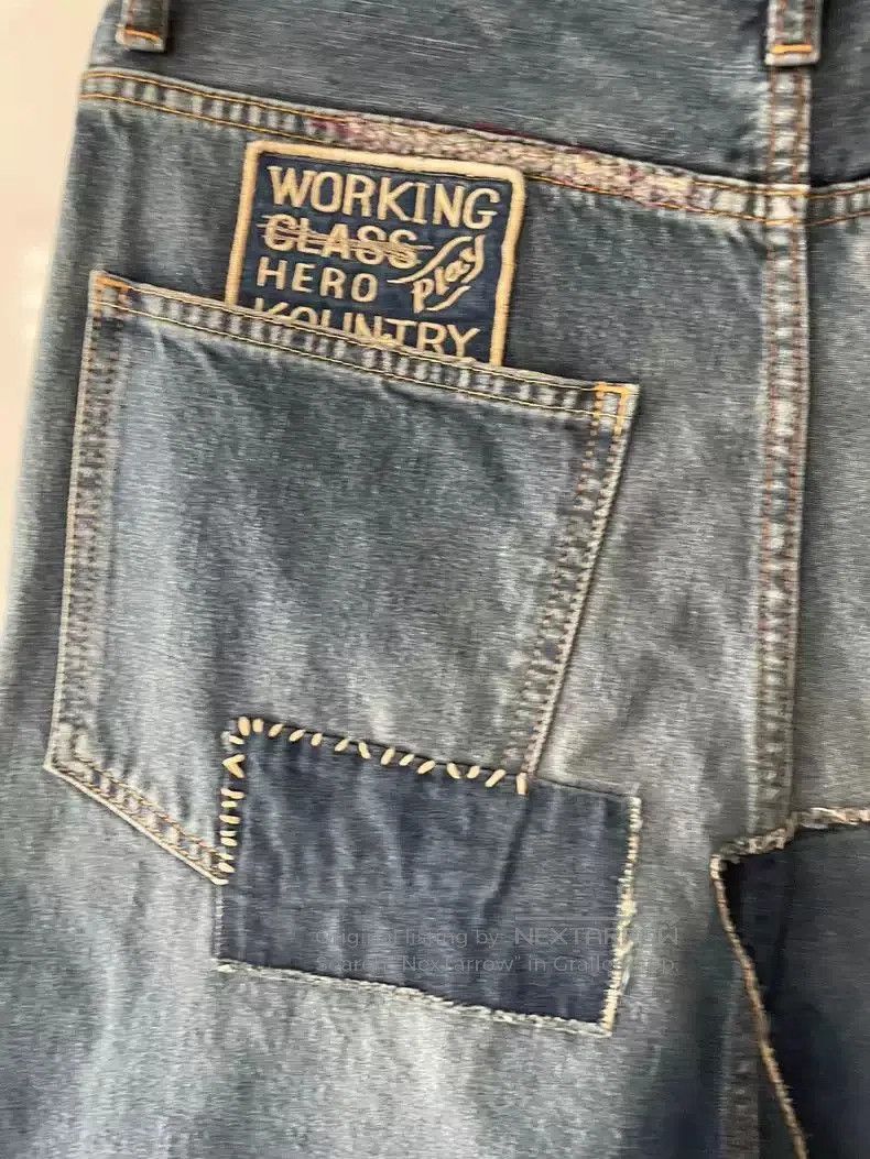 Kapital kapital Balloon pants stitching patch washed jeans. Size US 32 / EU 48 - 5 Thumbnail