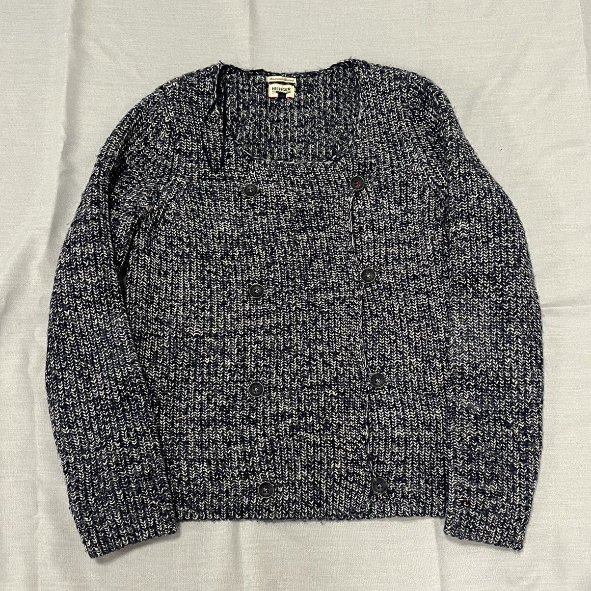 Tommy Hilfiger Navy & white Tommy Hilfiger vintage sweater cardigan Size M / US 6-8 / IT 42-44 - 1 Thumbnail