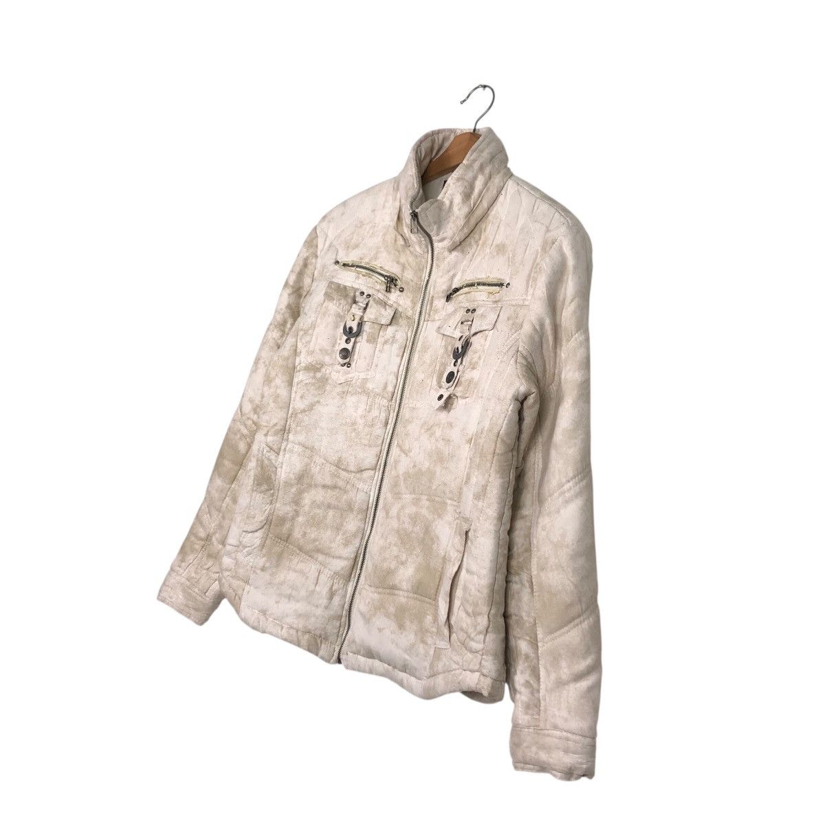 Japanese Brand in the Attic Tie-Dye Moto Jacket Zip Front Utility Pockets Size US L / EU 52-54 / 3 - 3 Thumbnail