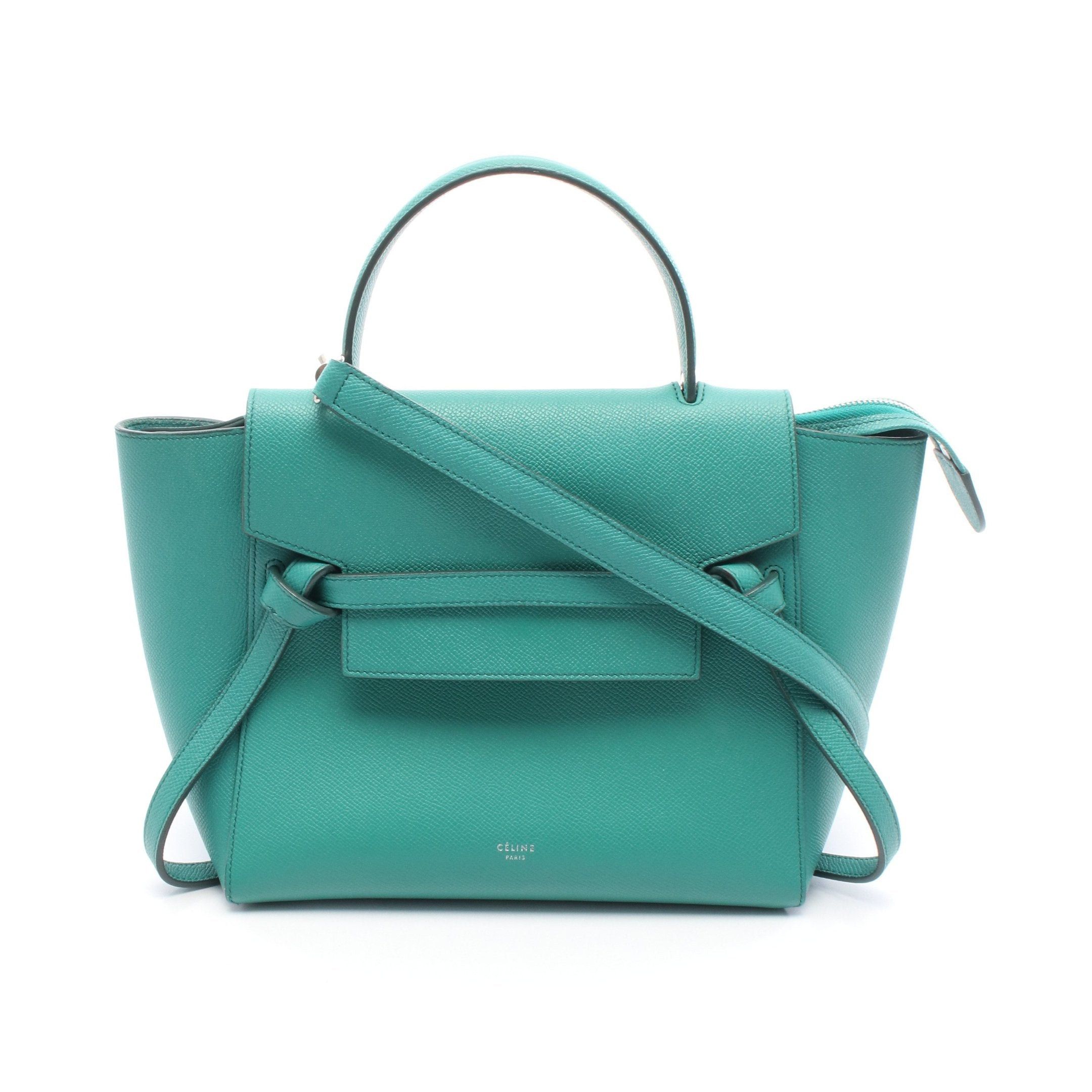 Celine Celine Belt Bag Micro Handbag Leather Green Size ONE SIZE - 1 Thumbnail