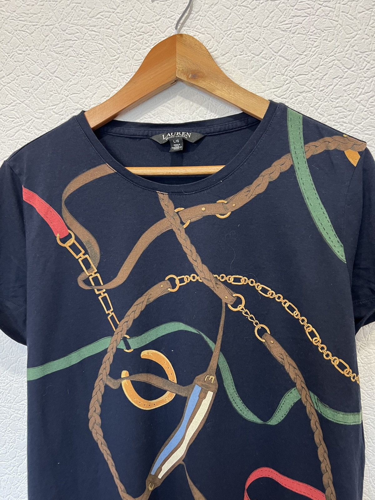 Ralph Lauren Lauren Ralph Lauren Blue Womens T Shirt Tee Size L / US 10 / IT 46 - 2 Thumbnail