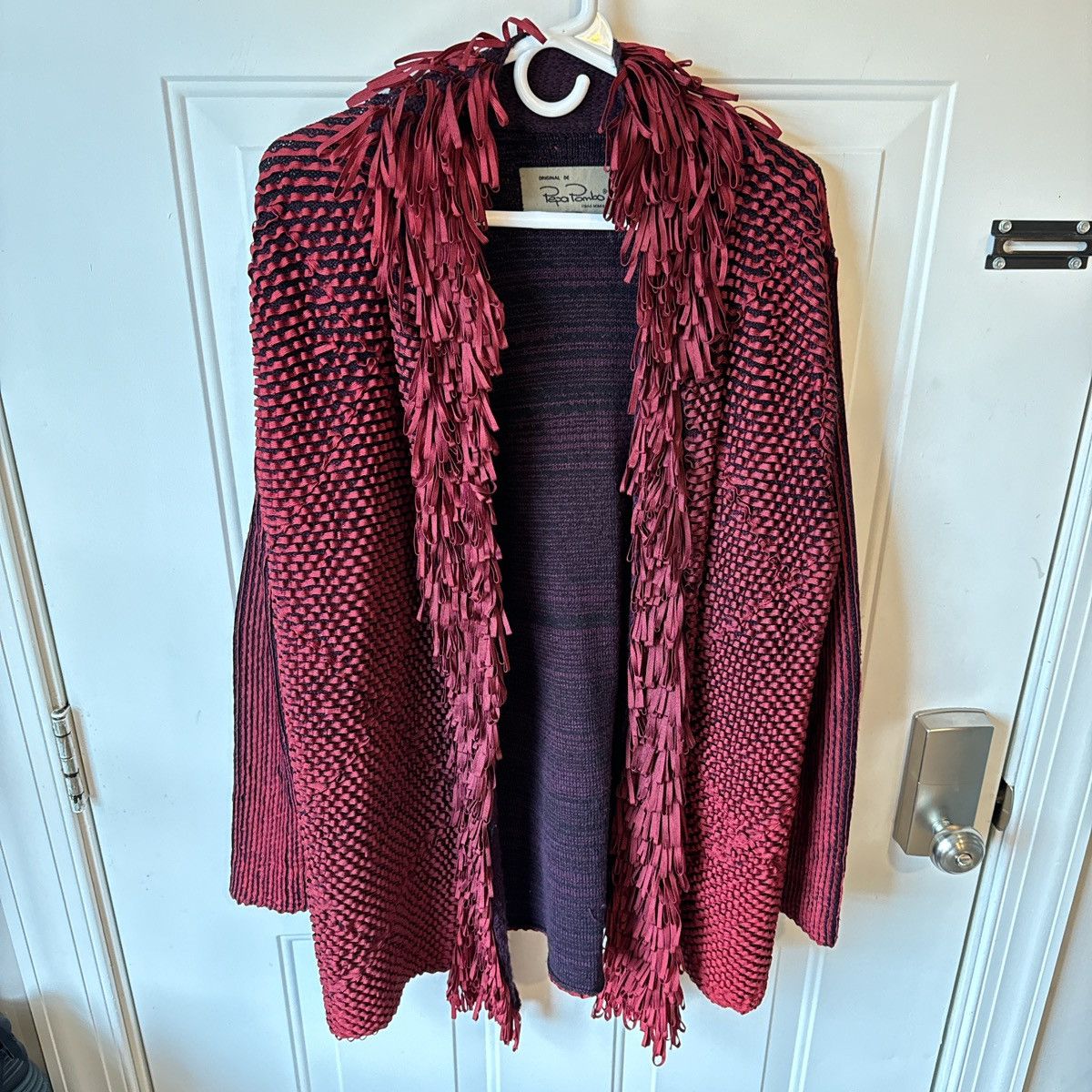 Handmade Burgundy Pepa Pombo Cardigan