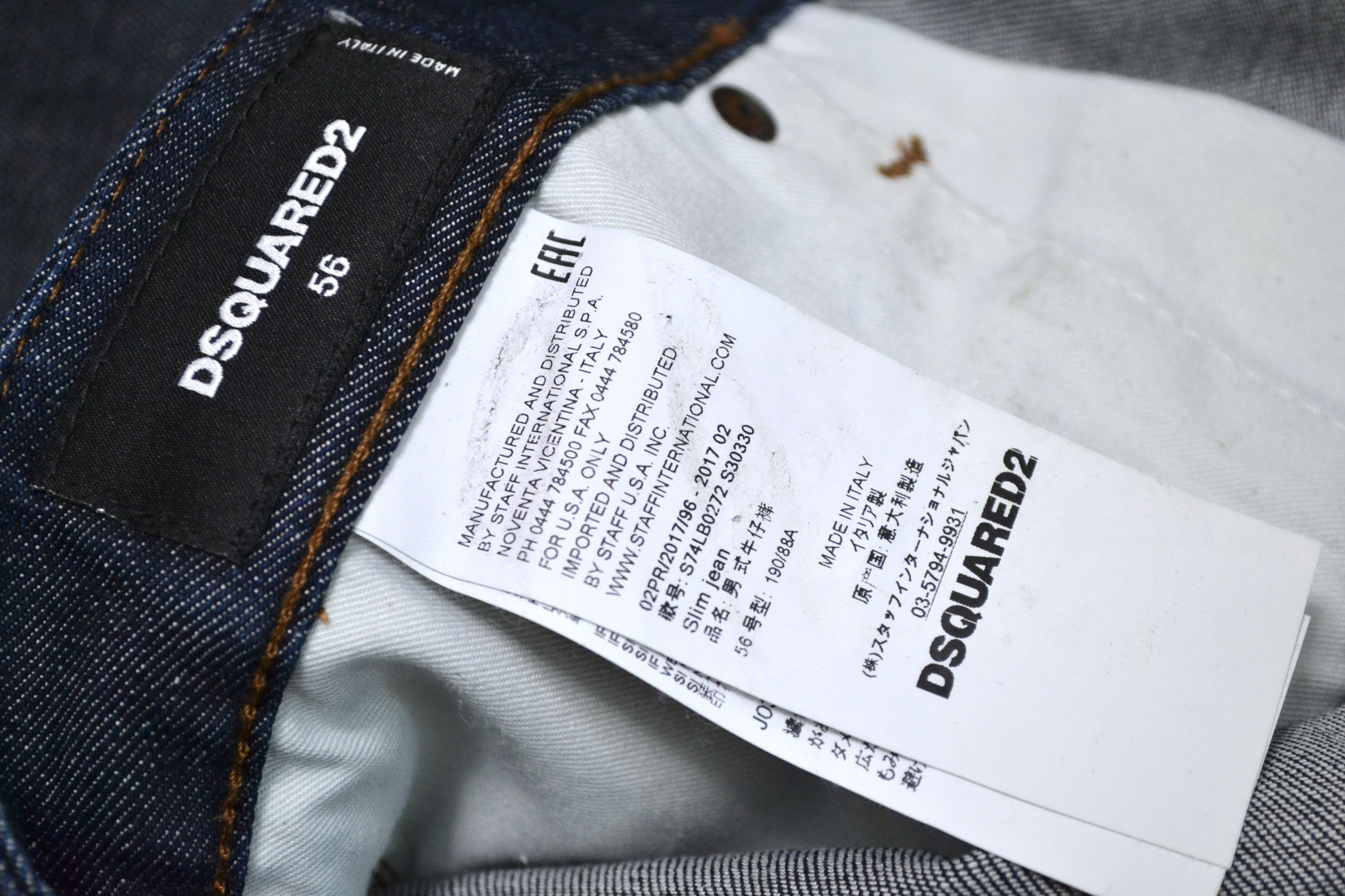 Dsquared2 Dsquared2 Men’s Indigo Slim Jeans Denim Pants Size US 40 / EU 56 - 3 Thumbnail