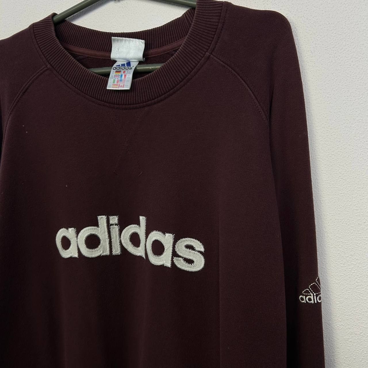 Adidas Vintage Adidas Big logo Brown distressed y2k sweatshirt Size US XL / EU 56 / 4 - 3 Thumbnail