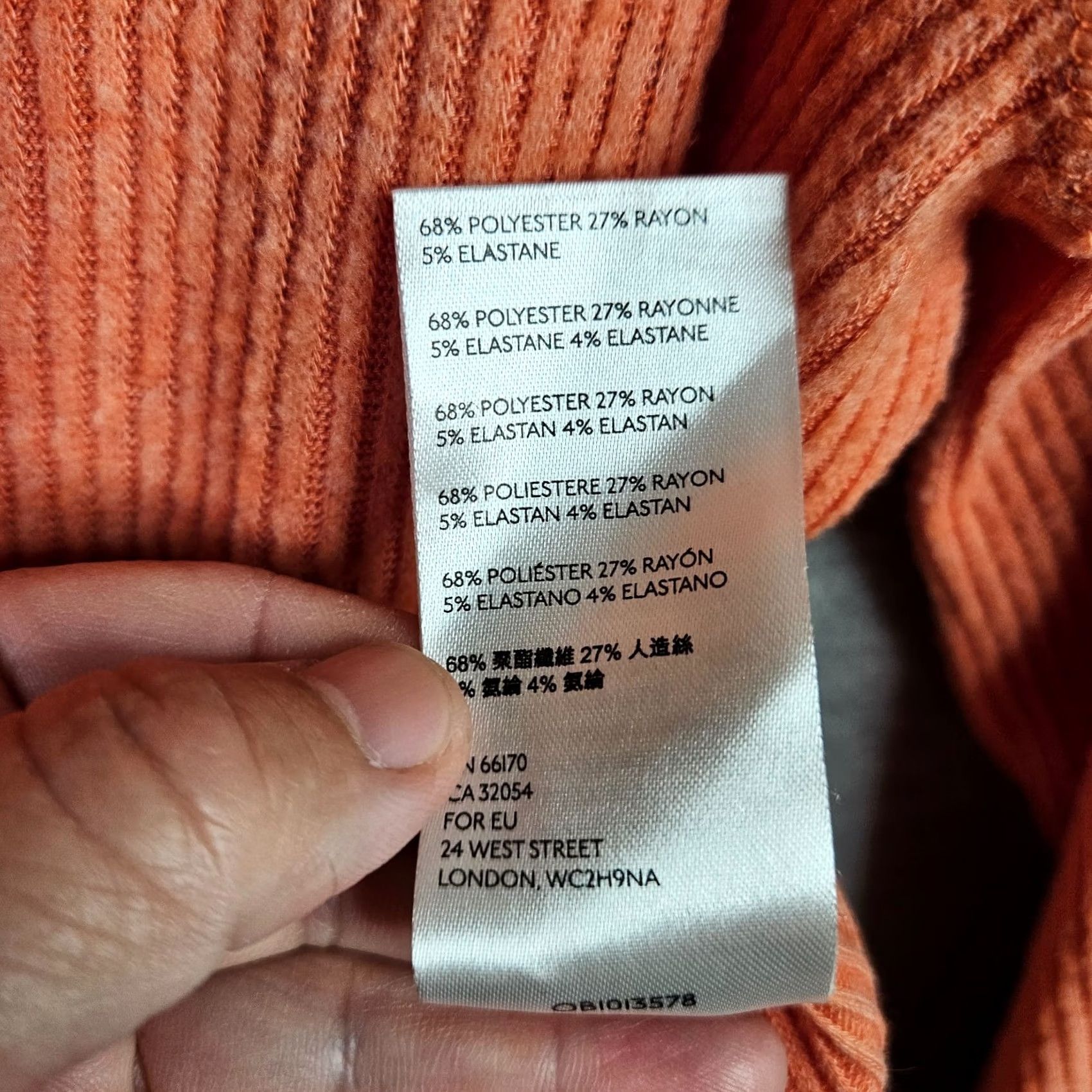 Free People Free People We The Free Women’s Oversized Ribbed Pullover Sweater Peach L Orange All Seasons Knit Top Womens Size L / US 10 / IT 46 - 7 Thumbnail