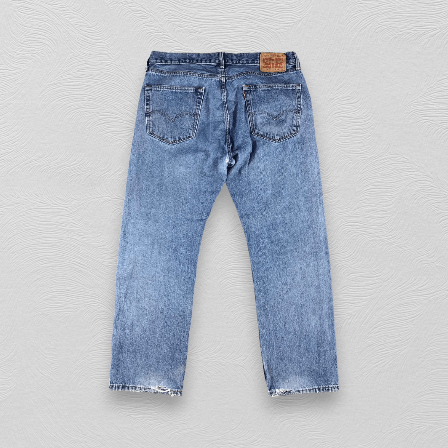 Levi's Vintage Levis 505 Jeans Distress Faded Blue KJ1051 Size US 36 / EU 52 - 2 Thumbnail