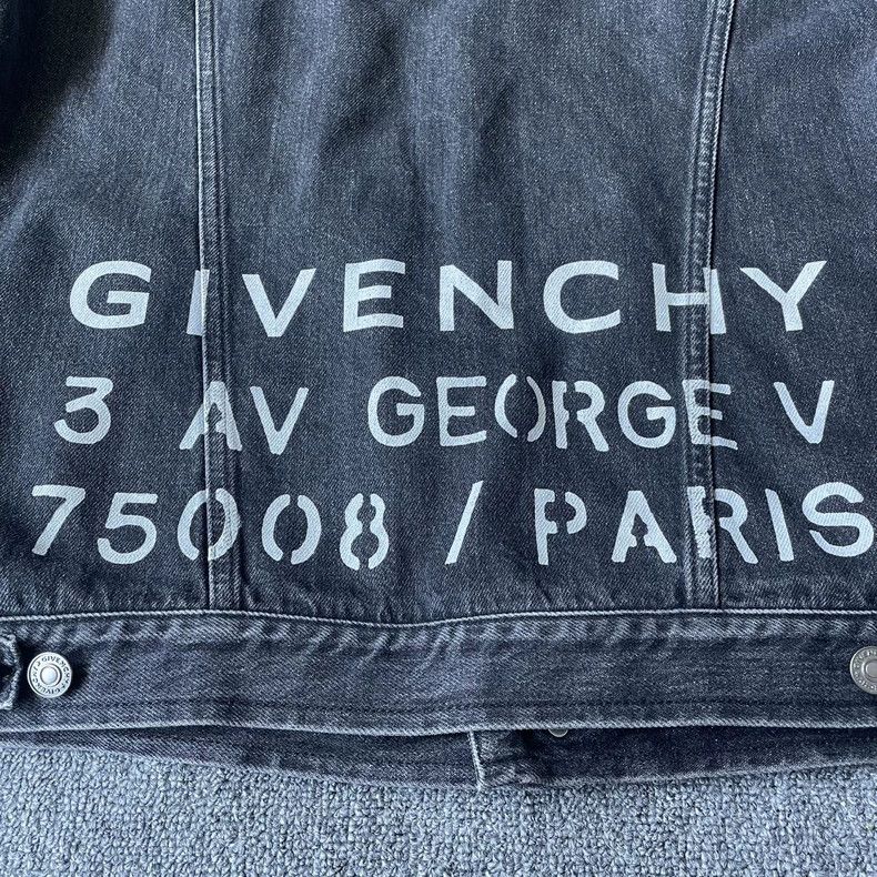 Givenchy Givenchy White logo denim washed lapel jacket / X size Size US XL / EU 56 / 4 - 3 Thumbnail