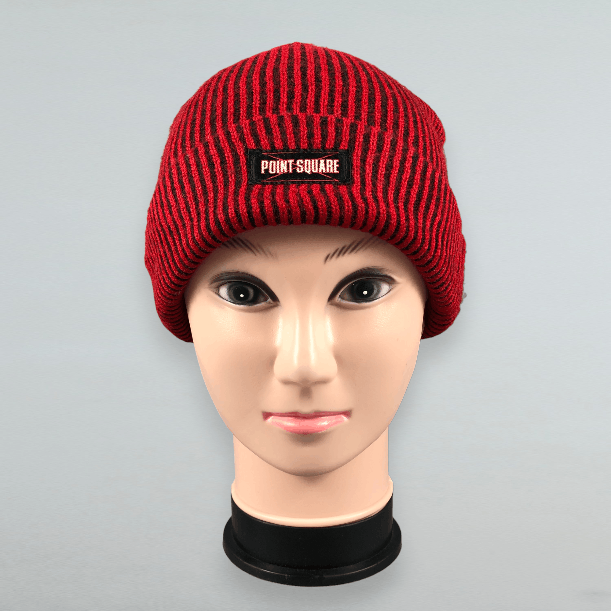 Japanese Brand Point Square Stripe Beanie Size ONE SIZE - 1 Thumbnail