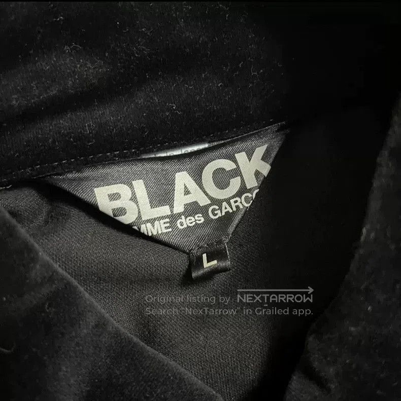 Comme des Garcons CDG Black Distressed Velvet Jacket. Size US L / EU 52-54 / 3 - 5 Thumbnail