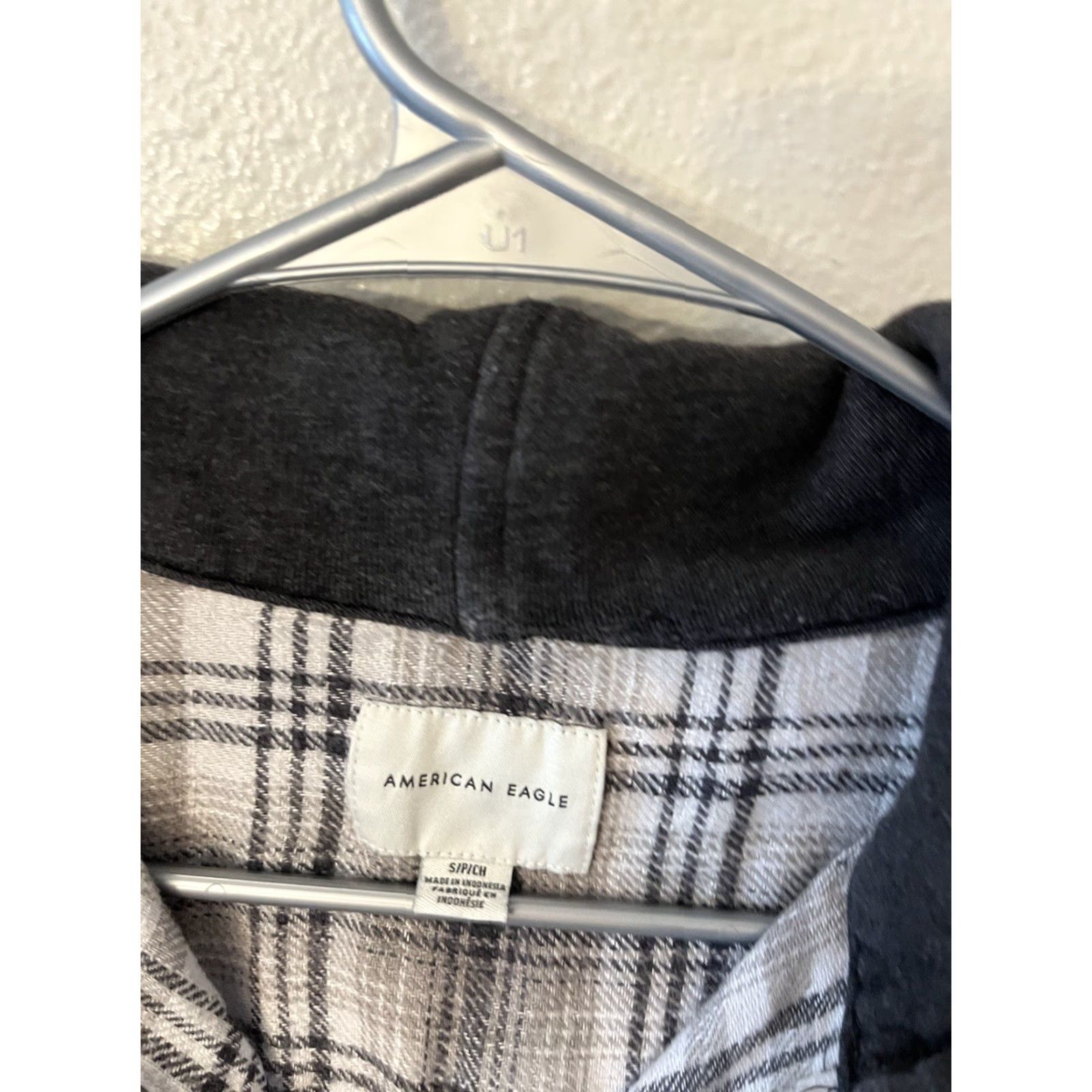 American Eagle Outfitters American Eagle Outfitters Sweatshirt Women's Hooded Pullover Long Sleeve Check Plaid Multicolor Small Size S Casual Shirt? Size S / US 4 / IT 40 - 4 Thumbnail