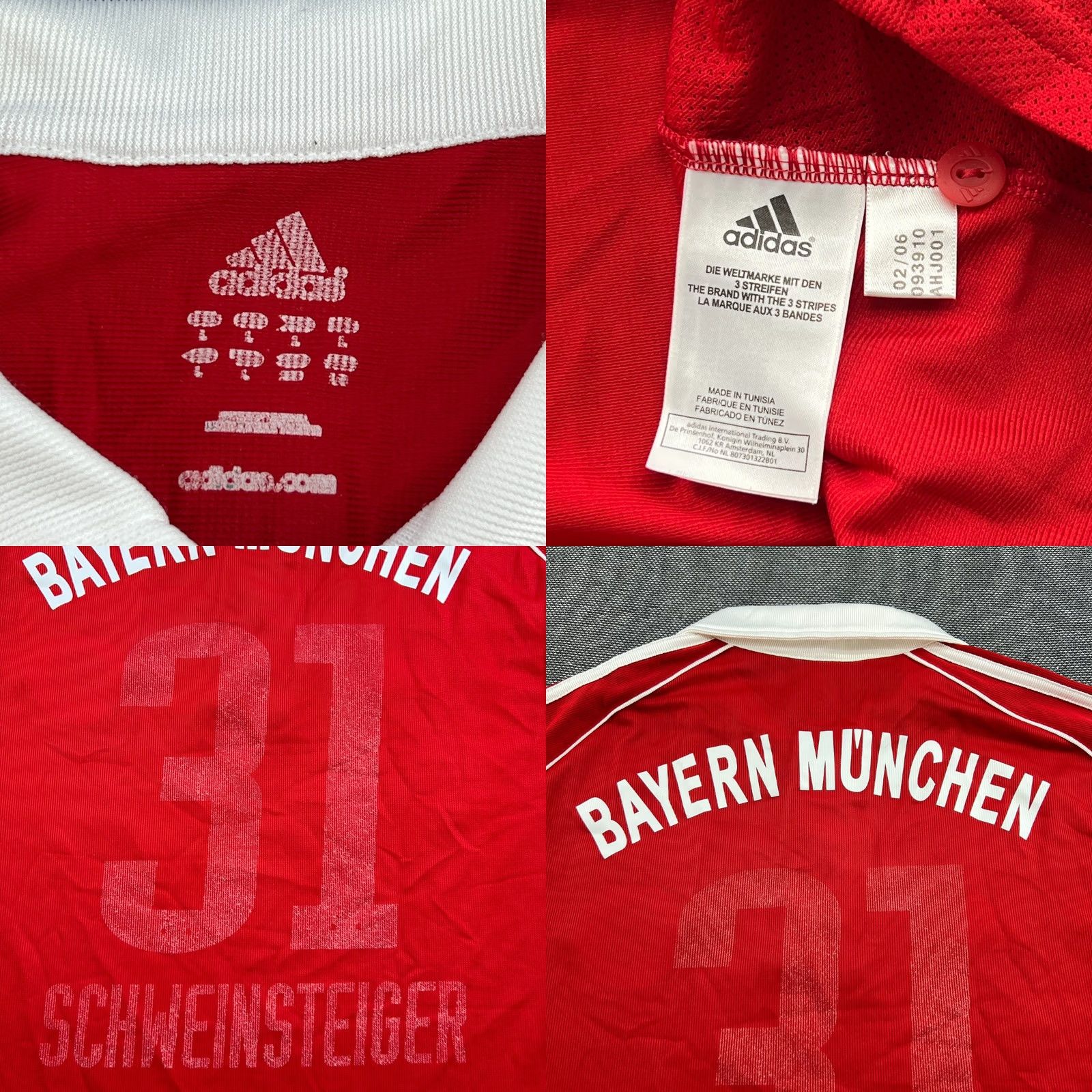 Adidas Bayern Munich Jersey Mens Adidas Football 2006 2007 Home Schweinsteiger Red L Size US L / EU 52-54 / 3 - 8 Thumbnail
