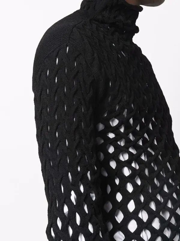 Valentino o1y0525 Turtleneck Sweater in Black Size US XL / EU 56 / 4 - 2 Thumbnail