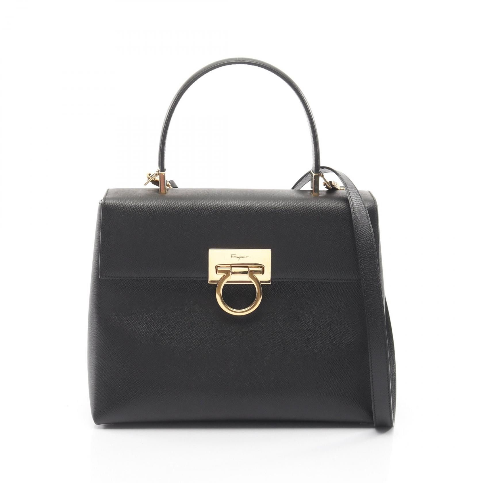 Salvatore Ferragamo Salvatore Ferragamo Salvatore Ferragamo Gancini leather 2way handbag Leather Handbag 210290 DUTY FREE for USA Size ONE SIZE - 1 Thumbnail