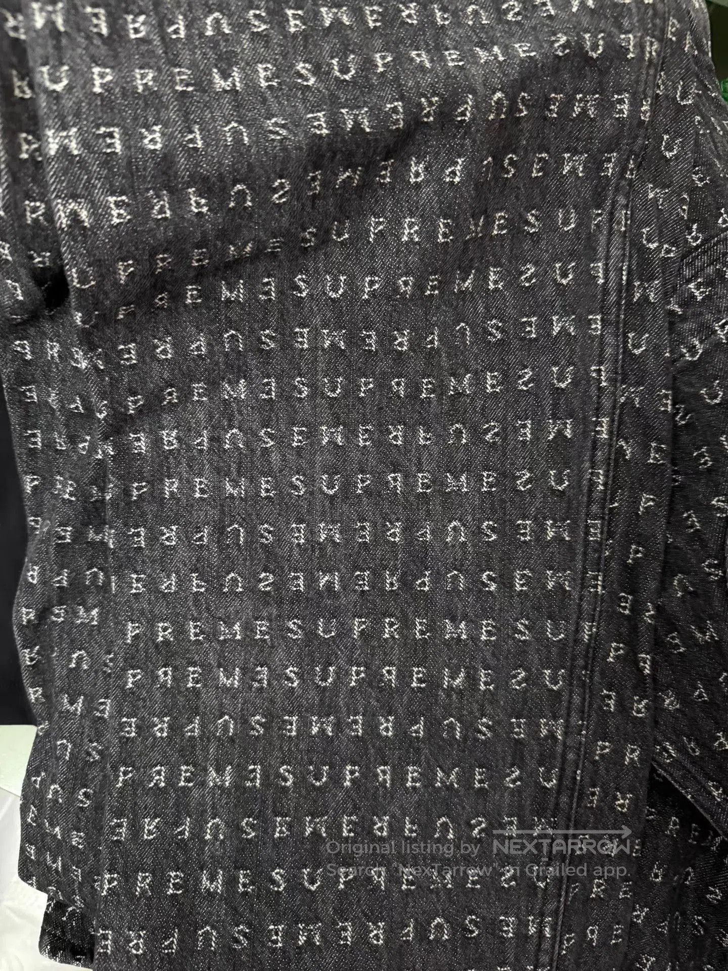 Supreme Black Patterned Denim Overalls. Size US 28 / EU 44 - 4 Thumbnail