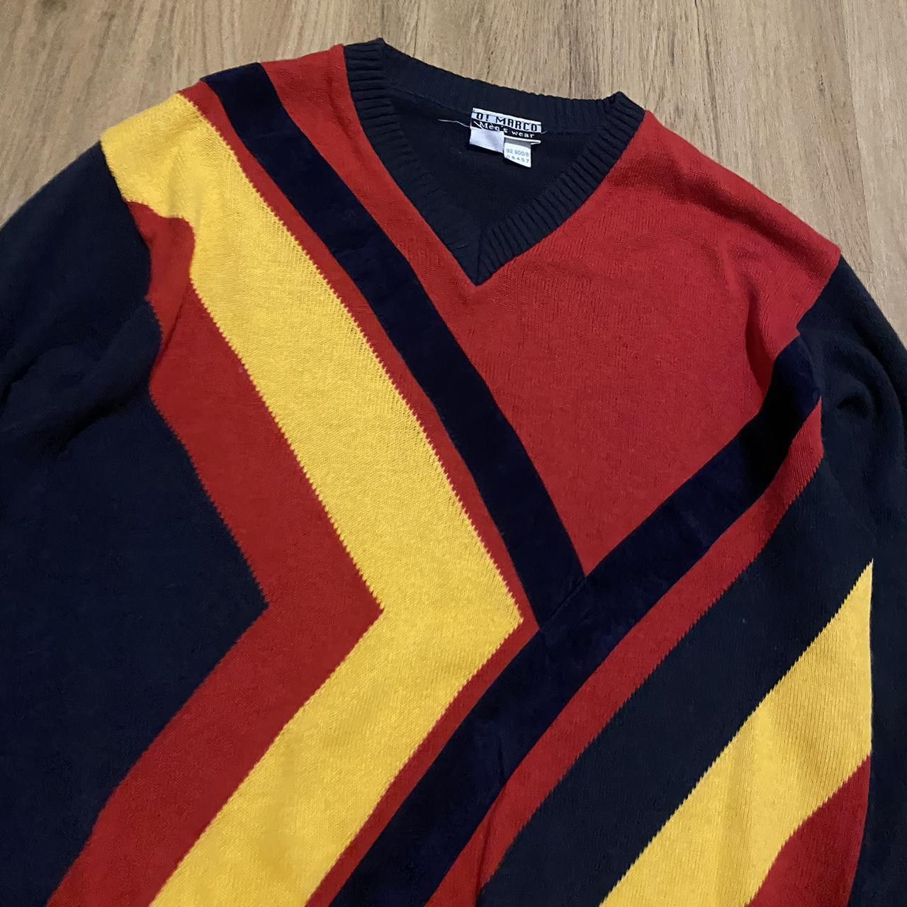 Other Vintage 80s 90s Boxy multicoloured knit sweater Size US M / EU 48-50 / 2 - 2 Thumbnail